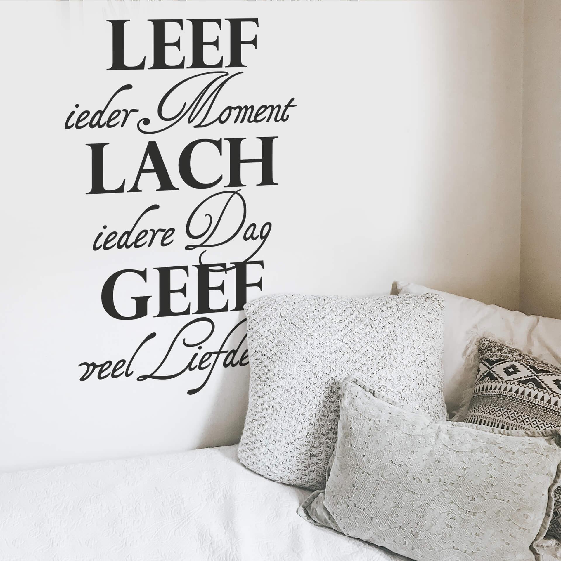 Muursticker Leef ieder moment...2