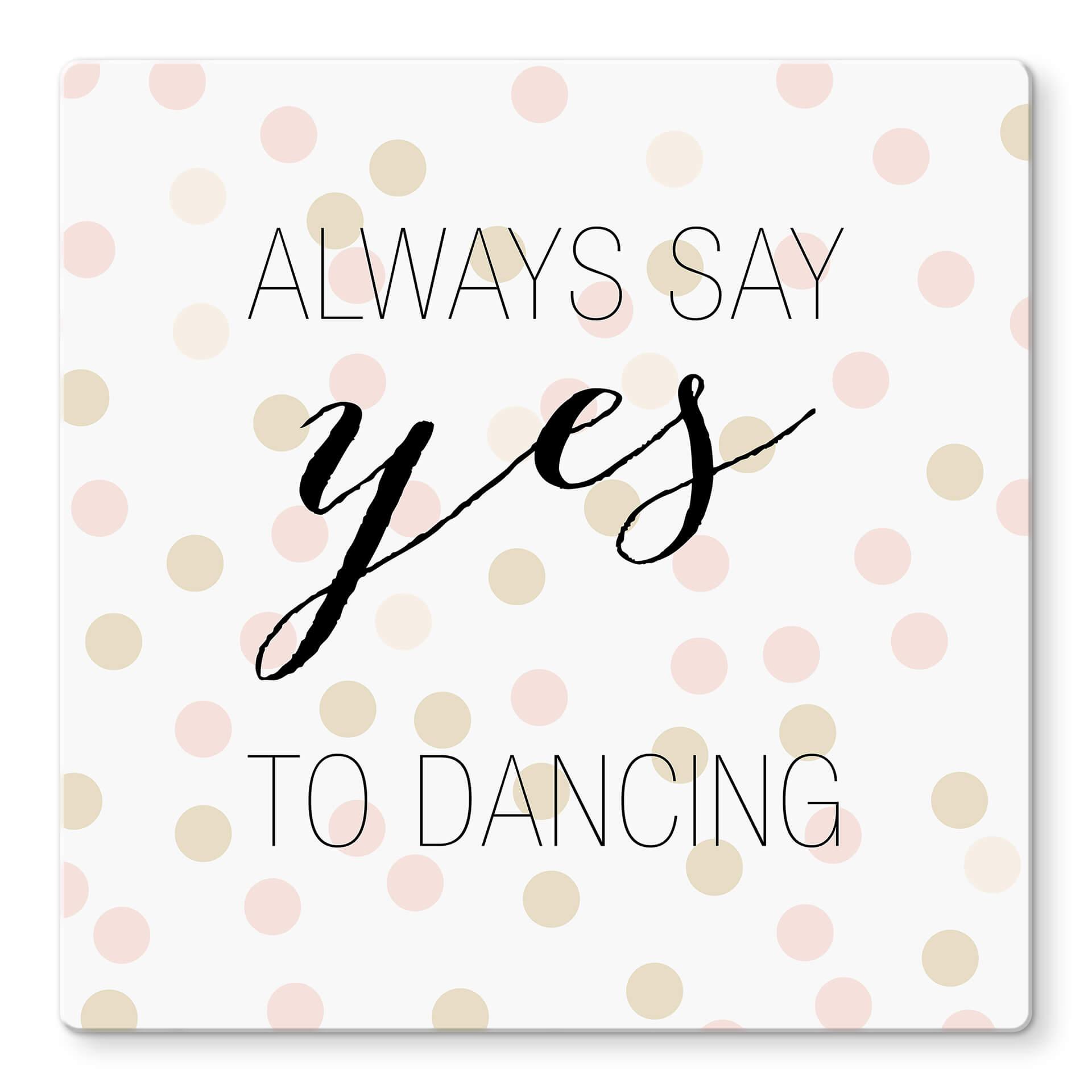 Glass Print Confetti & Cream - Dancing