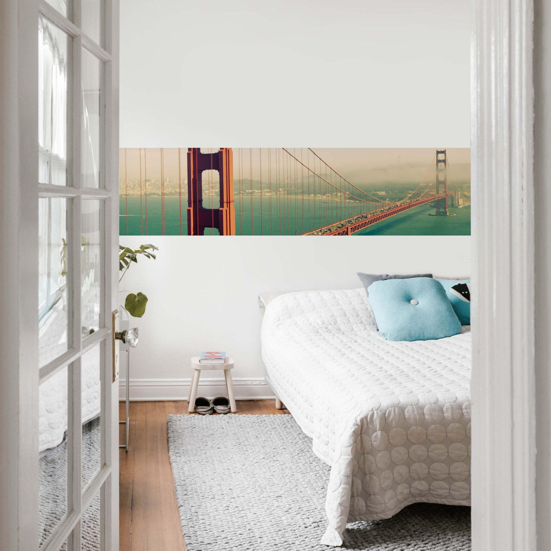 Fototapet Byen ved bugten - Panorama - 48x260cm
