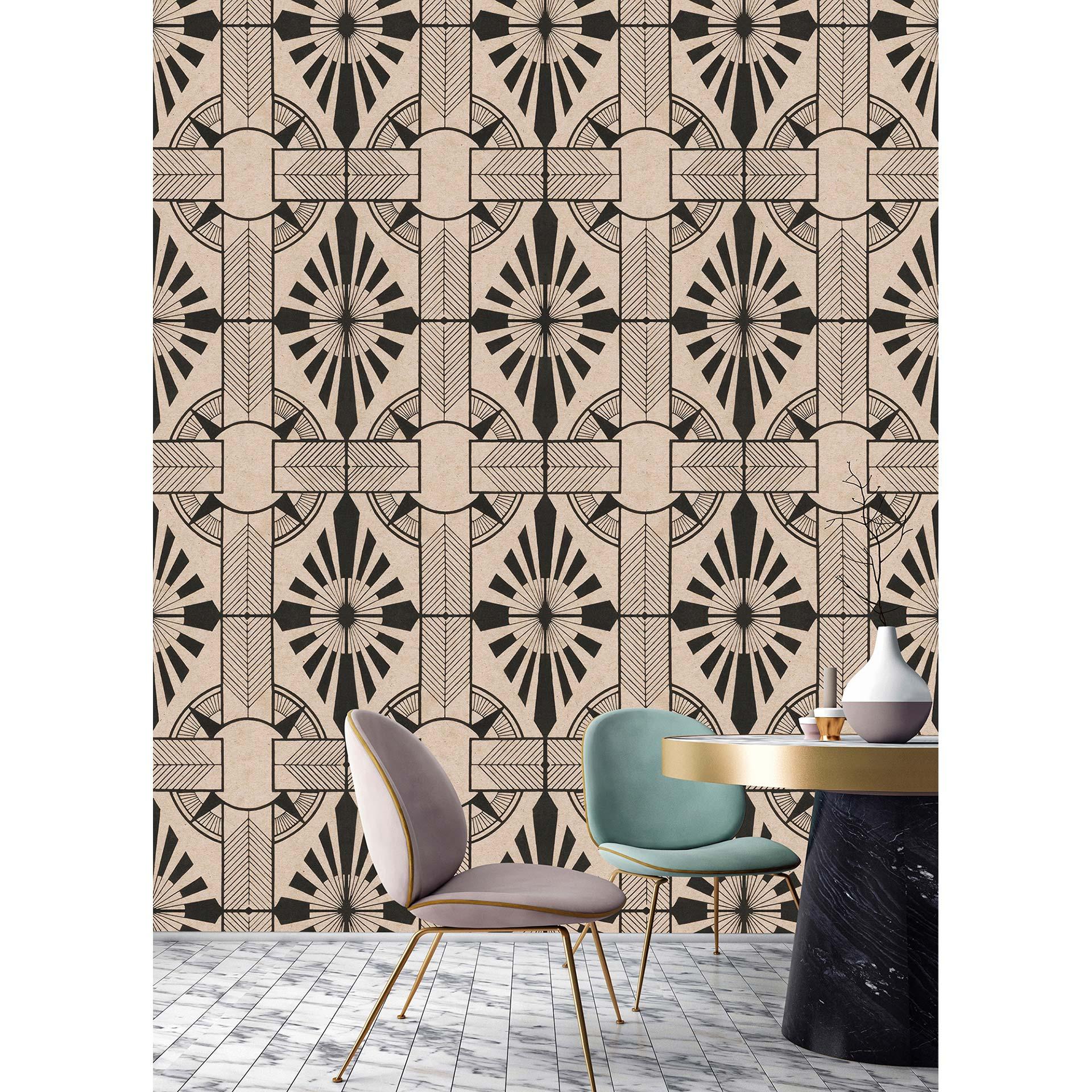Fotomural Paredes de Patel 3 Astoria 2 beige, negro