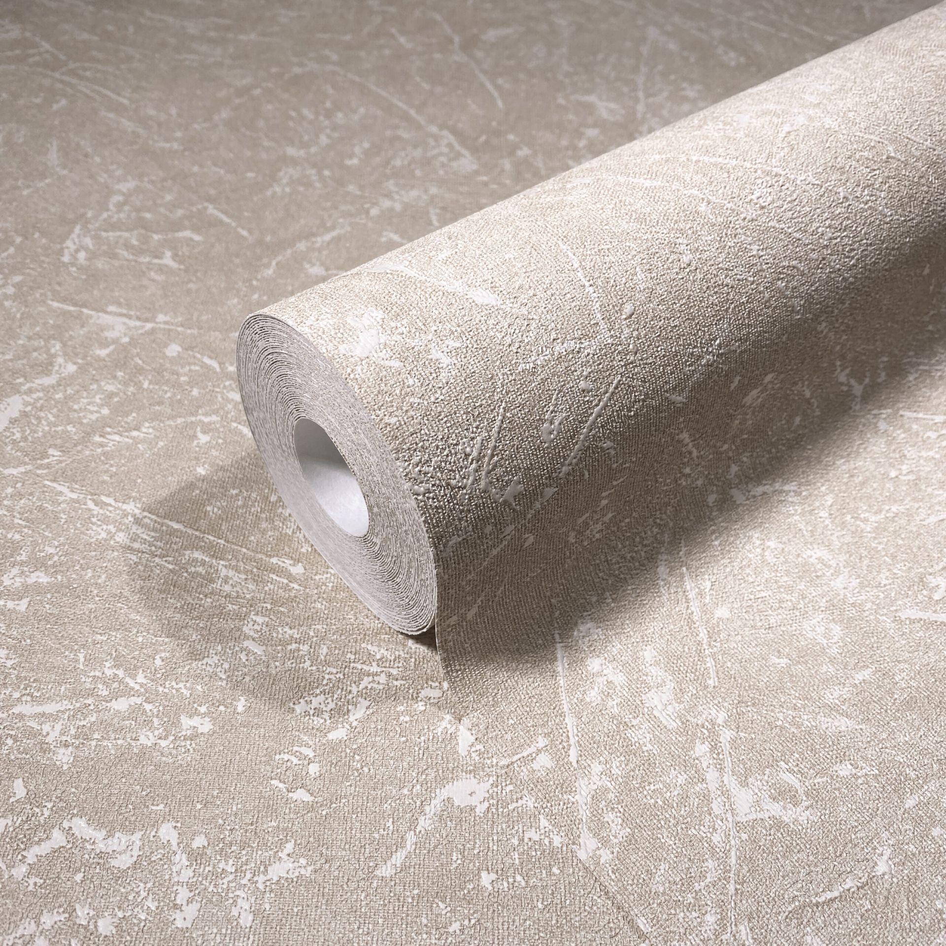 Non-woven tapet med gipsstruktur Beige tekstur 