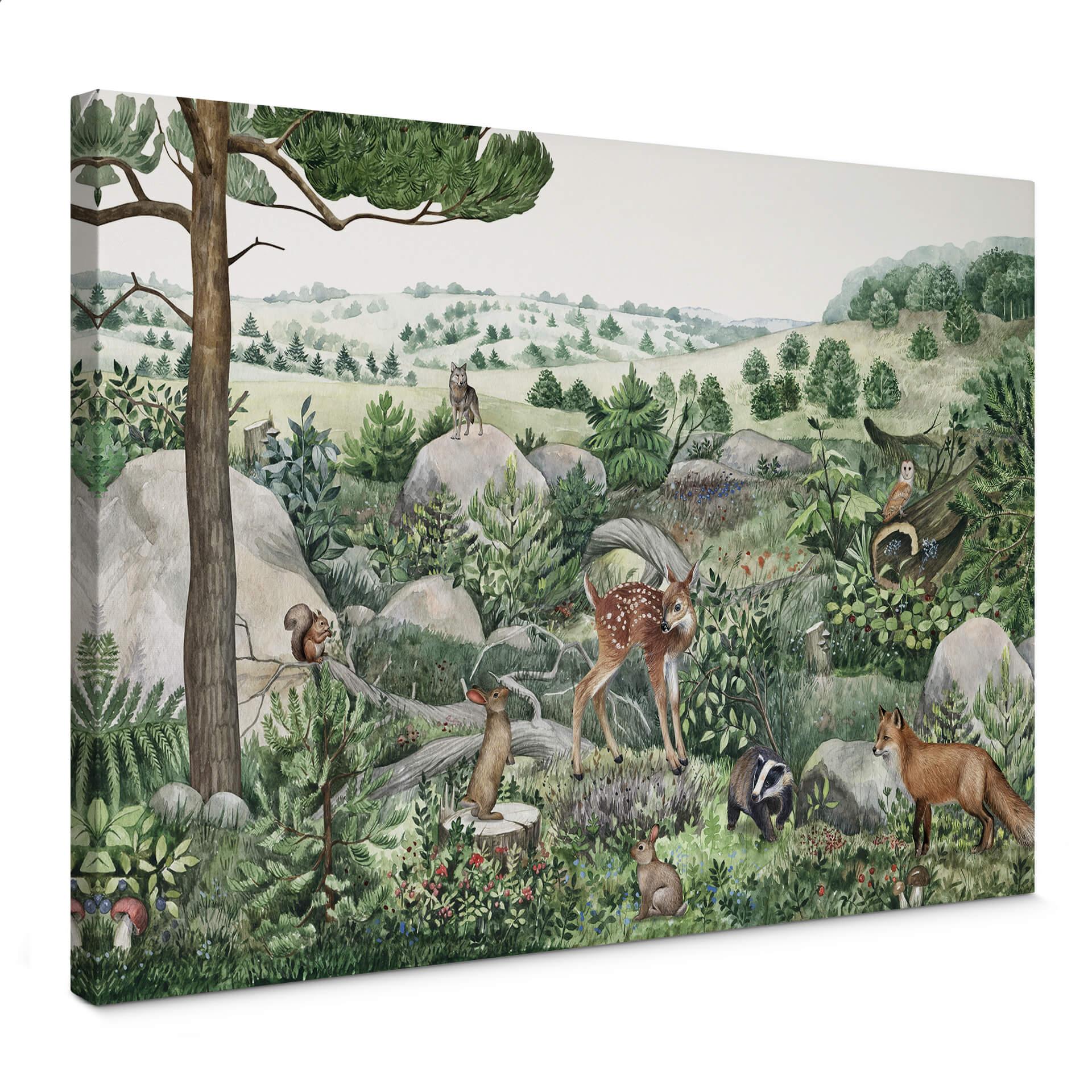 Lienzo Kikki Belle - Paseo por el bosque