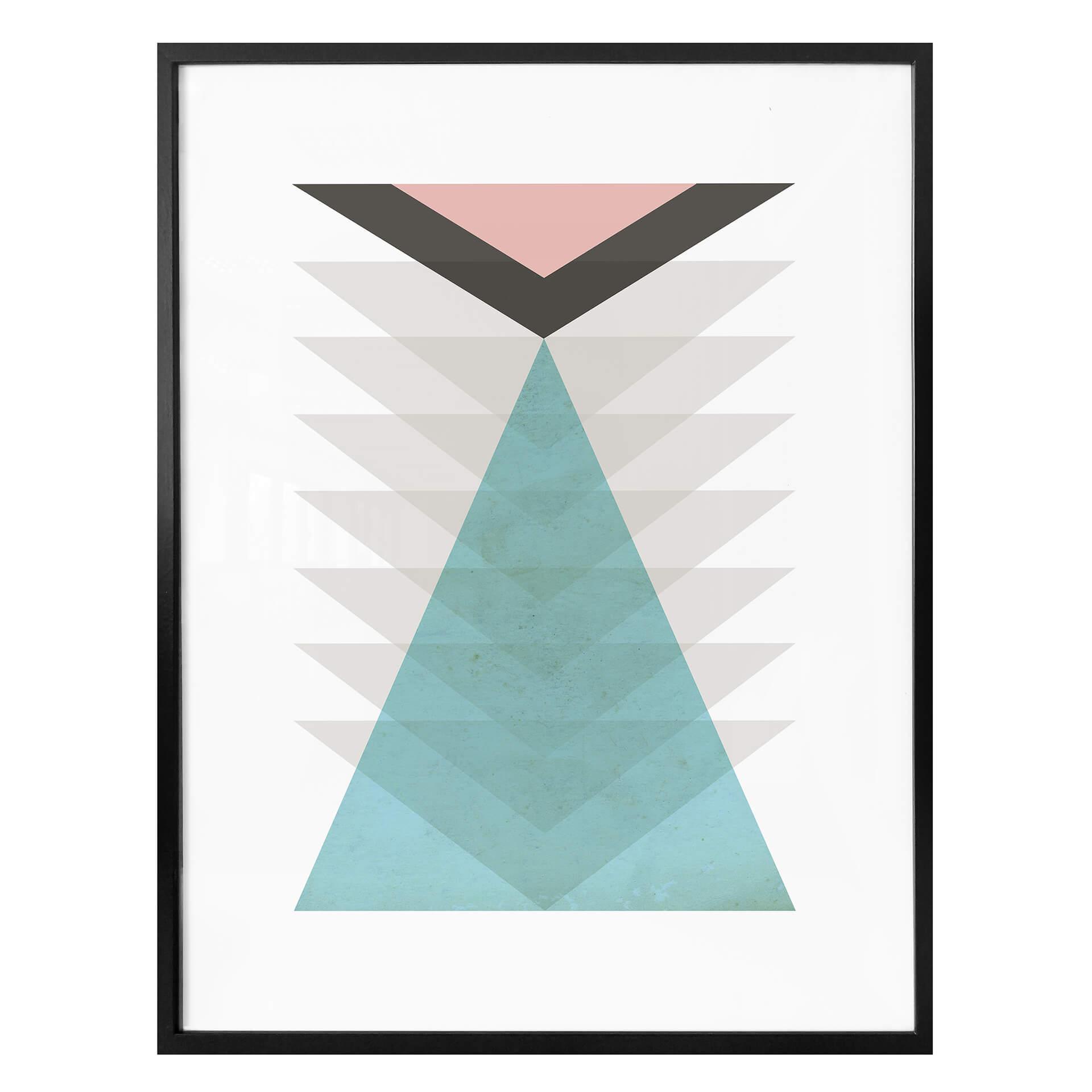 Plakat - Nouveauprints - Totem og aqua i pink