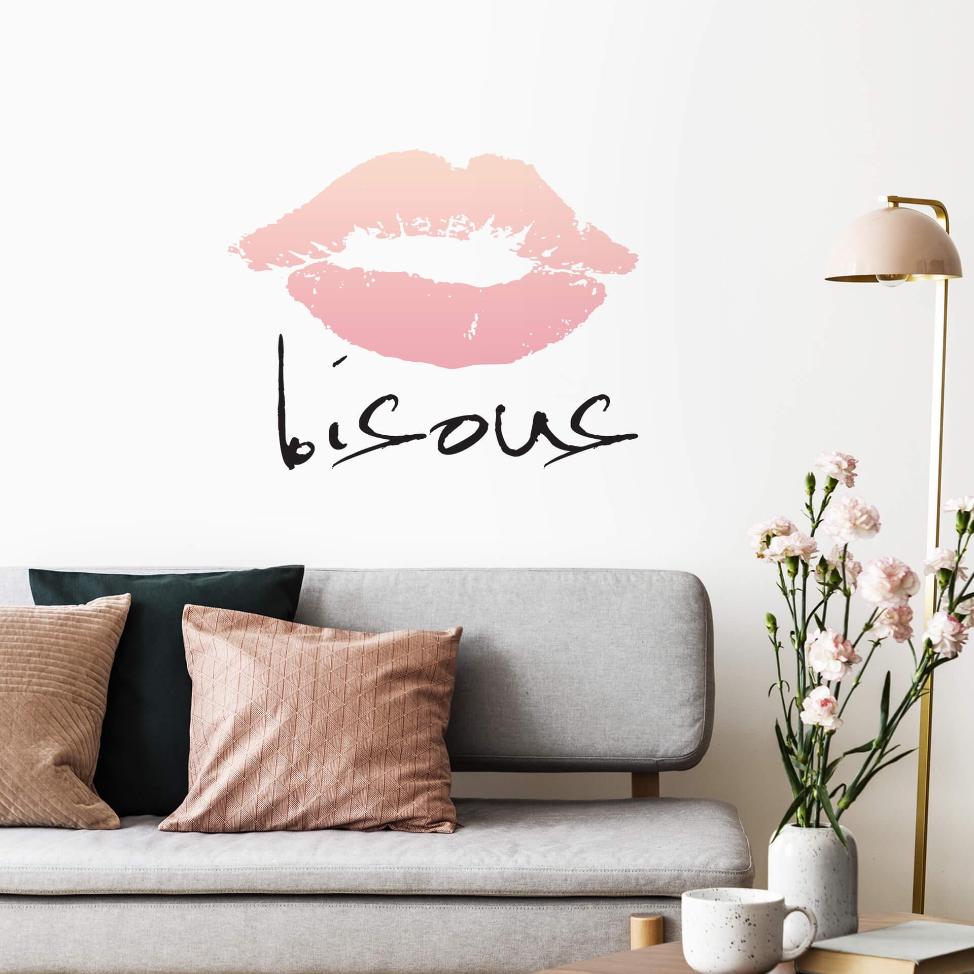 Sticker mural Bisous