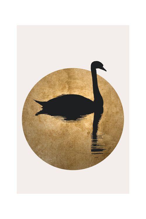 Plakat kunsttryk Kubistika - Svanen, plakat (40 x 60 cm)