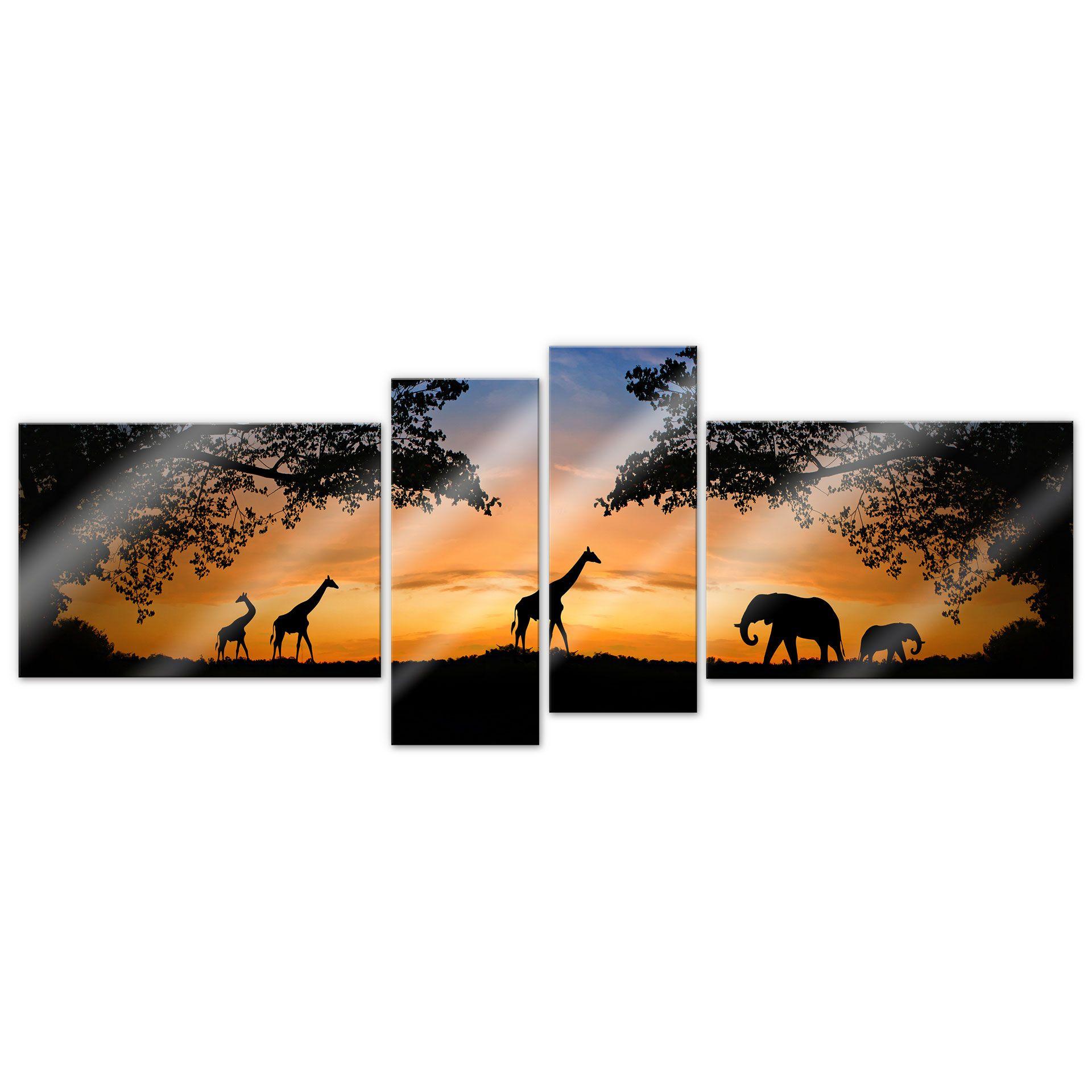Akrylbillede African Sunset (4-delt)