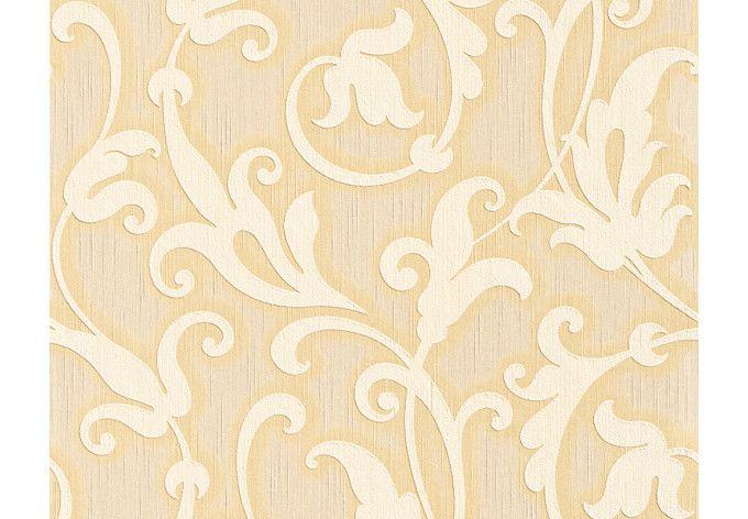 Architechts Paper stoftapet Tessuto Lys elfenben, Sandgul