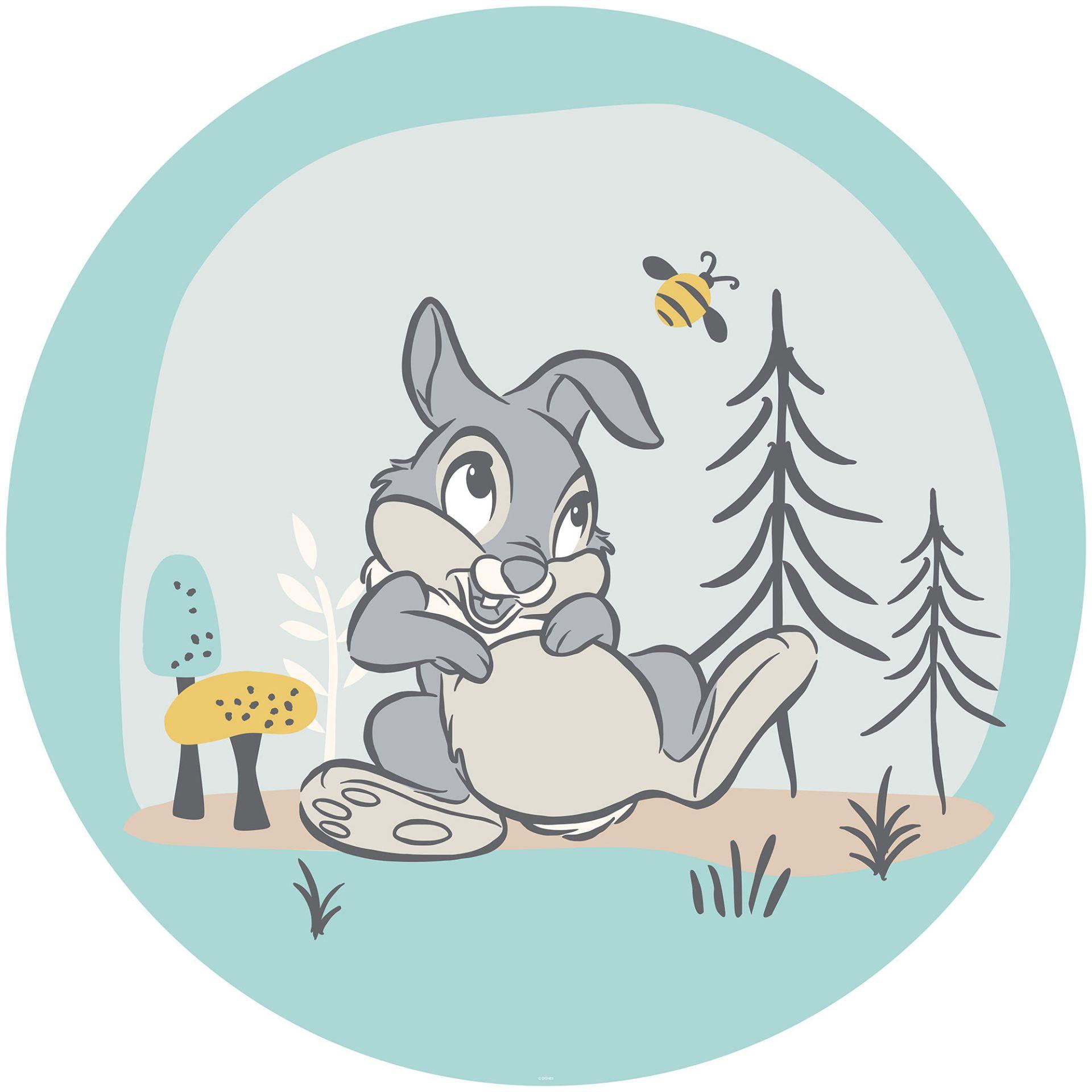 Selvklæbende non-woven tapet - Bambi Thumper - 125 x 125 cm