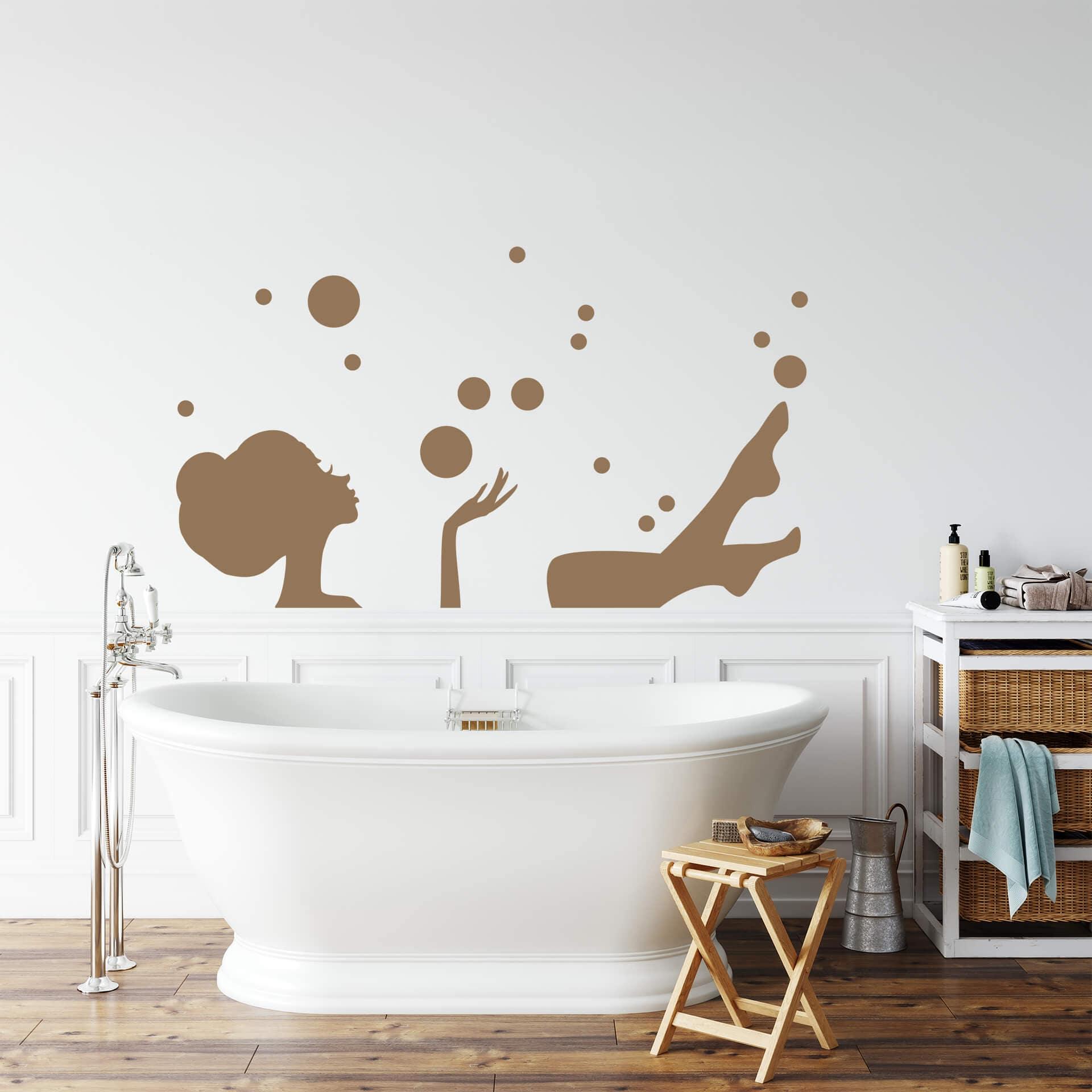 Afslappende bad wallsticker