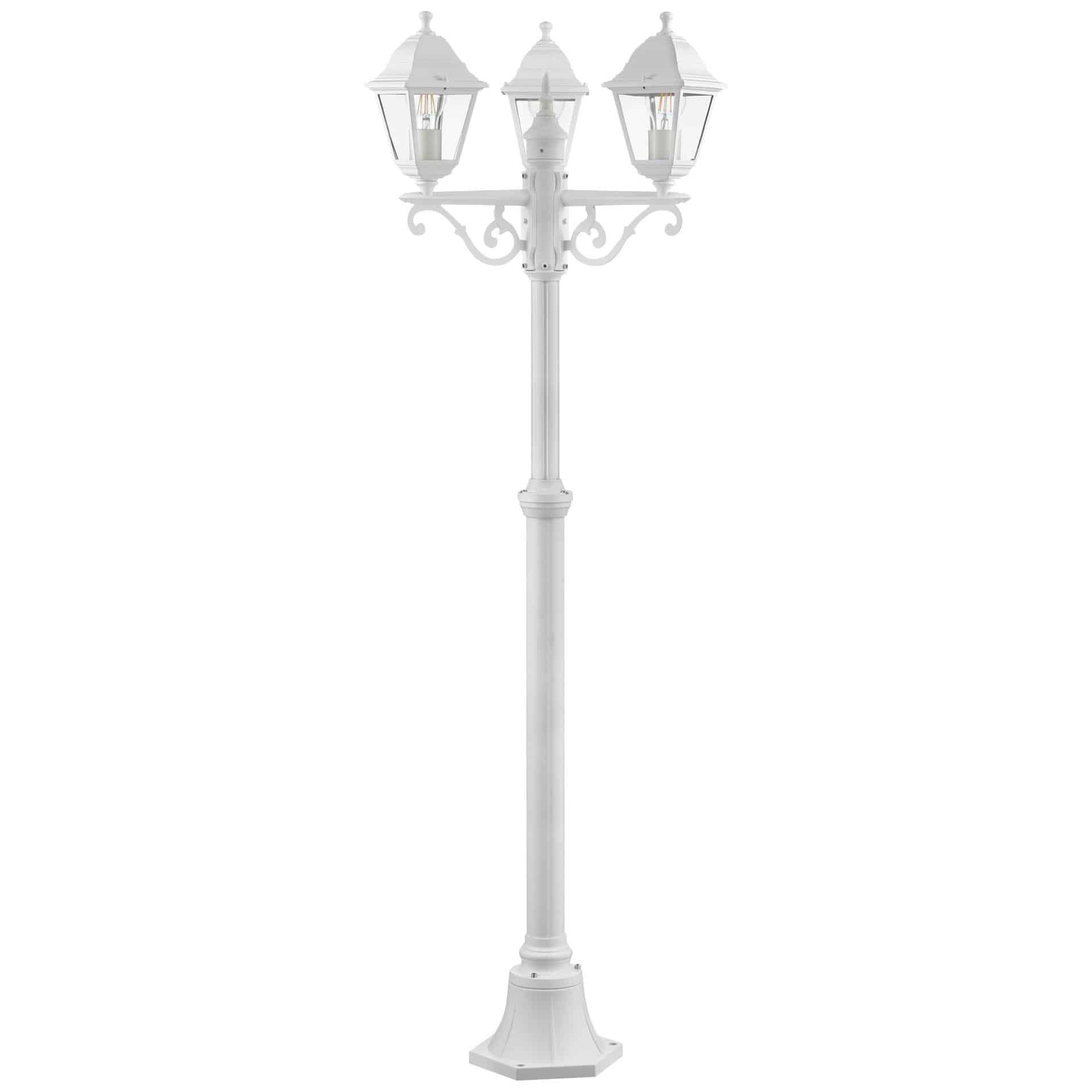 Außenstandleuchte Luis 1 , weiß, 187,5 x 57 cm, Glas Außenleuchte