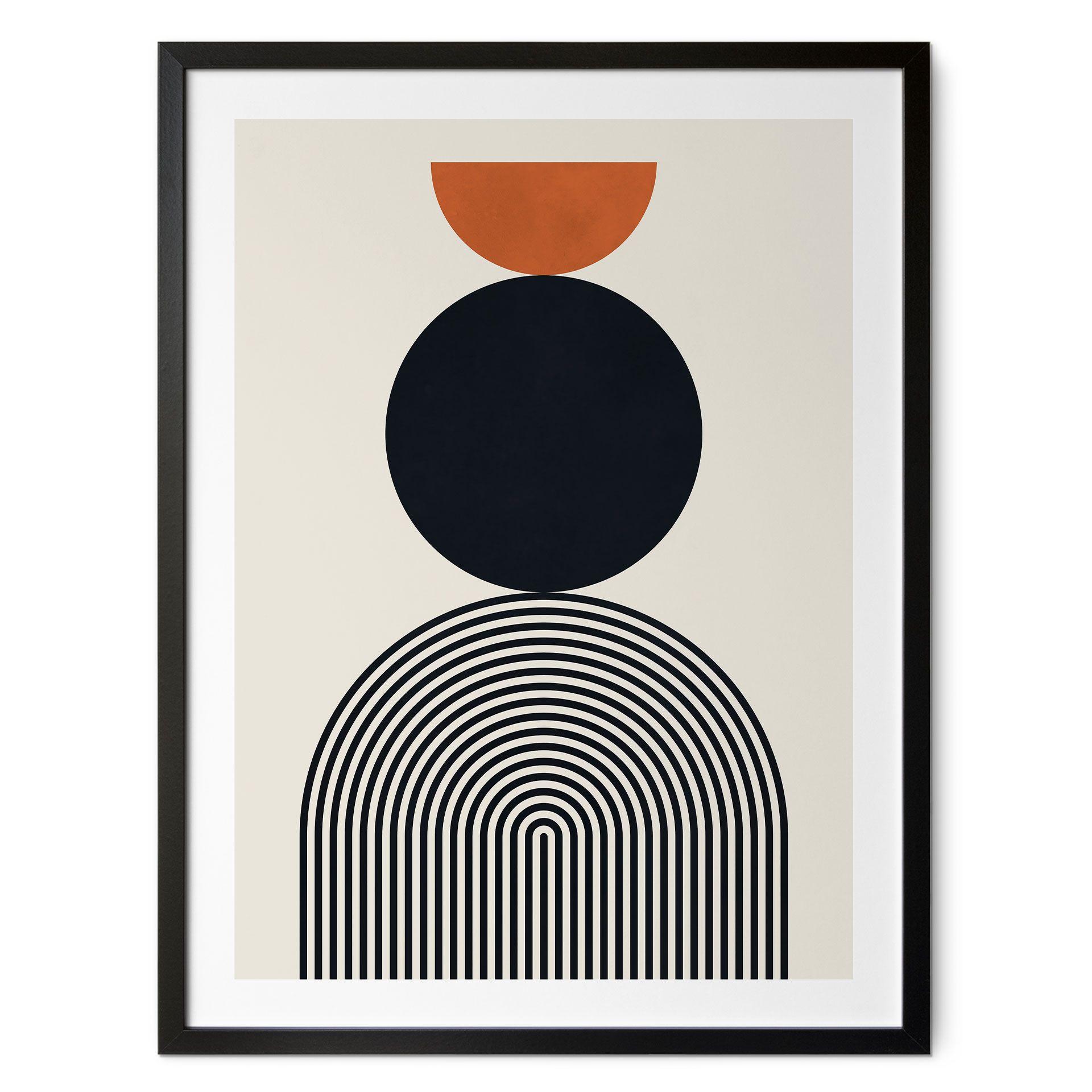 Póster Líneas y círculos abstractos en armonía - Costa