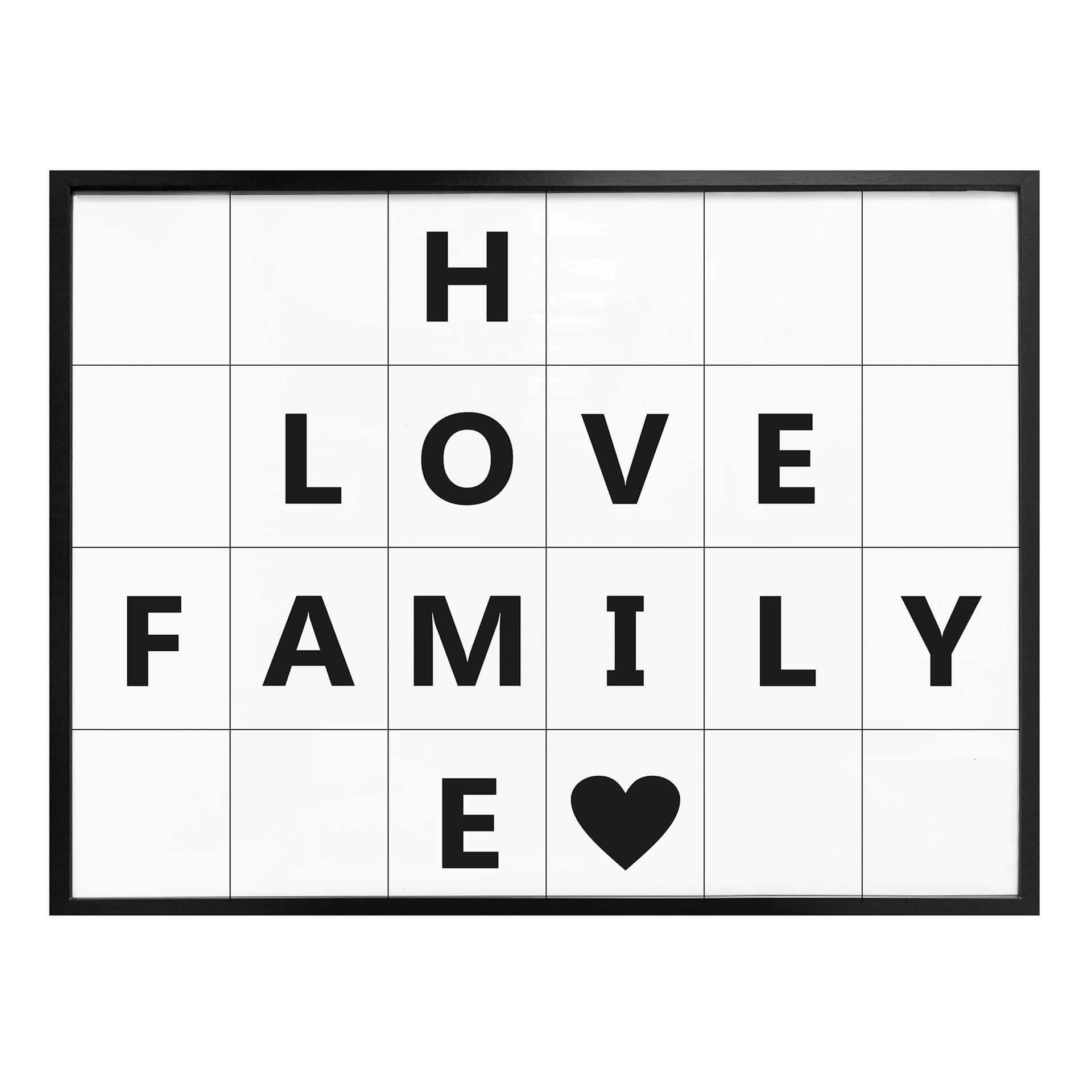 Plakat - Home Love Family