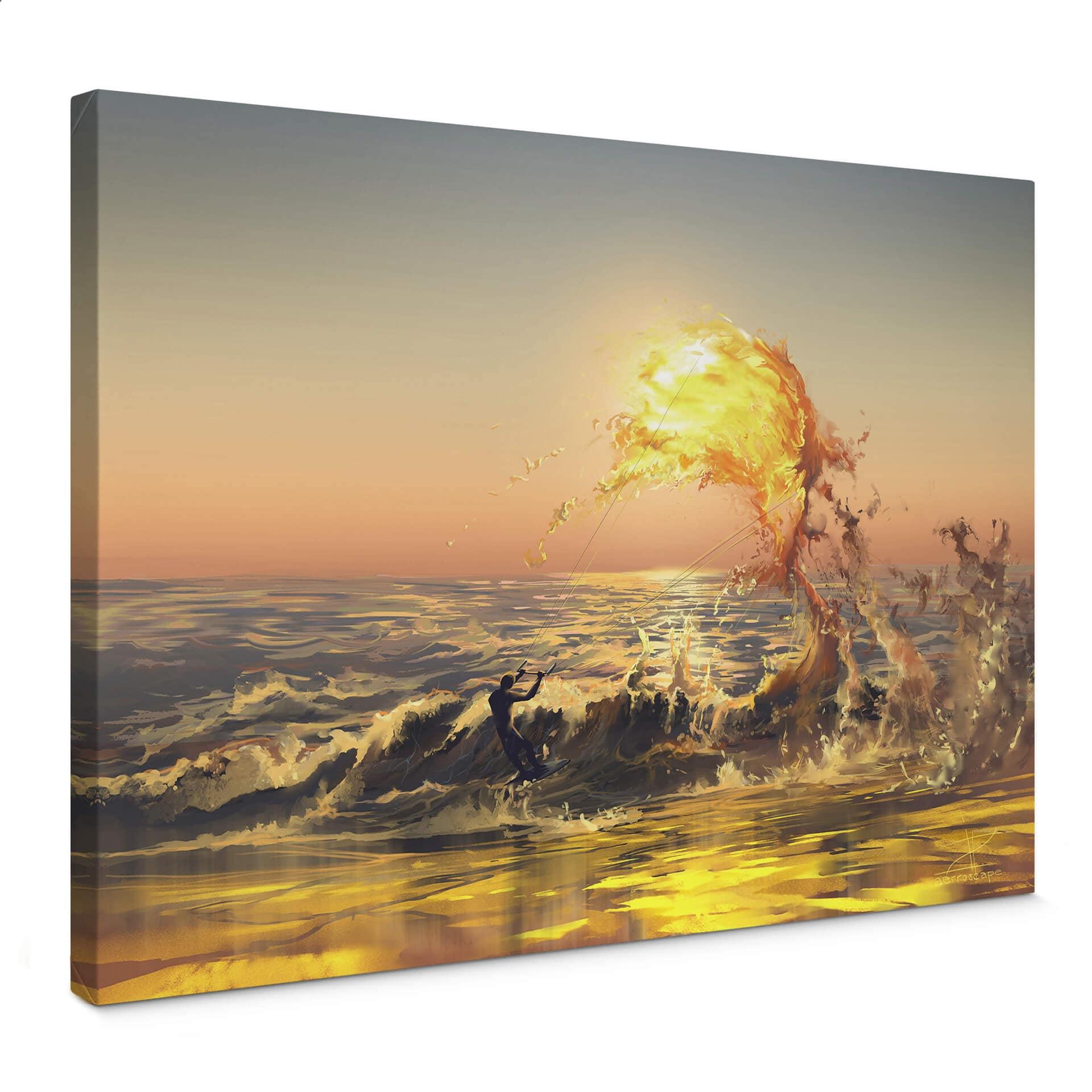 Cuadro lienzo aerroscape - Fire Surfer