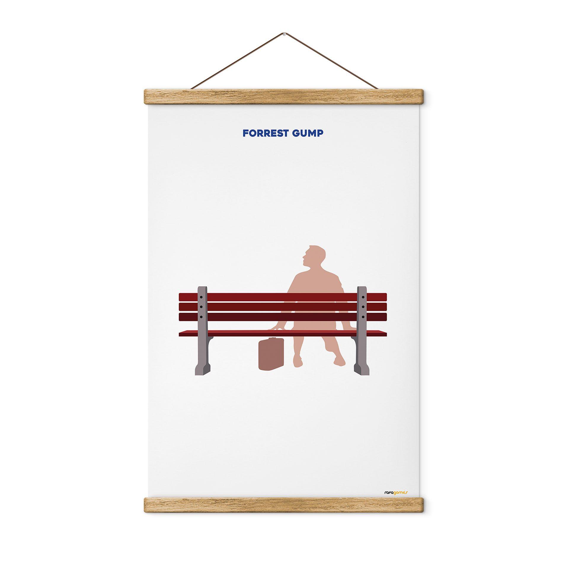 Póster de tela inspirado en la película "Forrest Gump" - Gomes