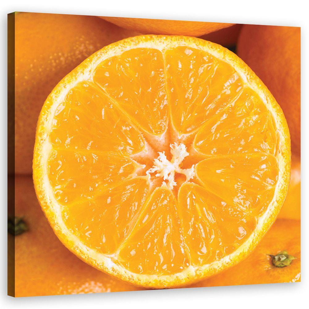 Canvasbillede, Frugt appelsin makro