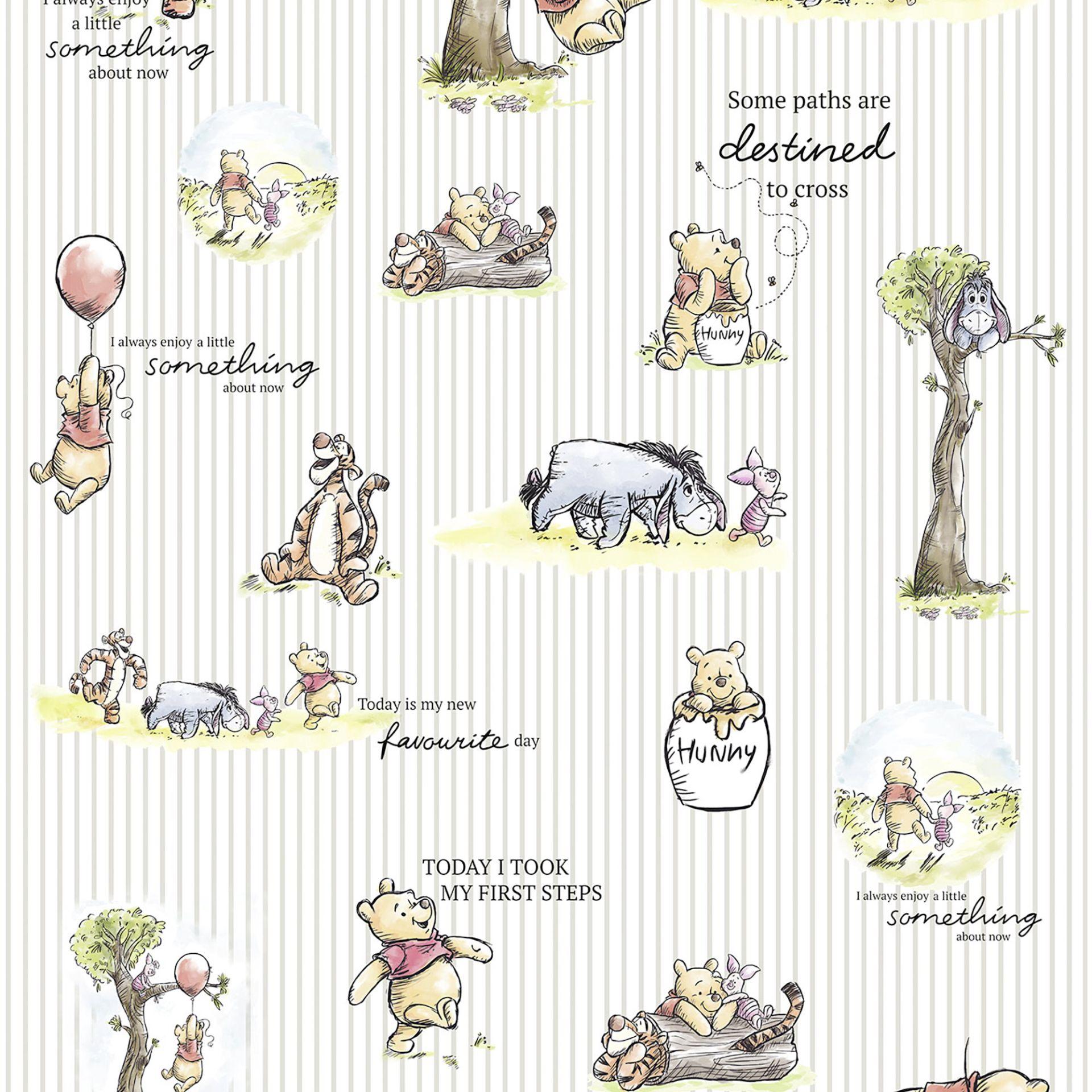 Tapet - Winnie the Pooh Stripes - 200 x 280 cm