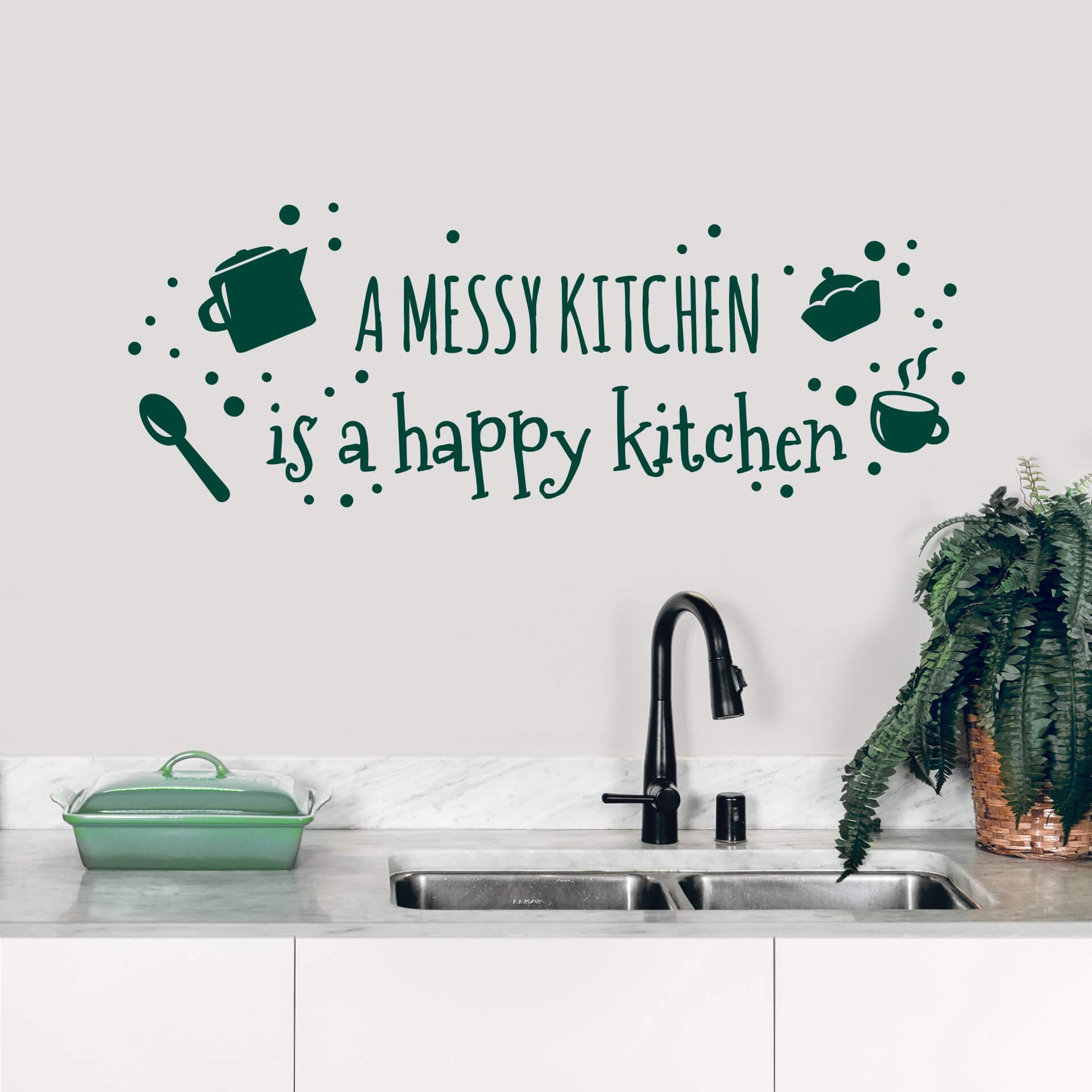 Wallsticker - A messy kitchen