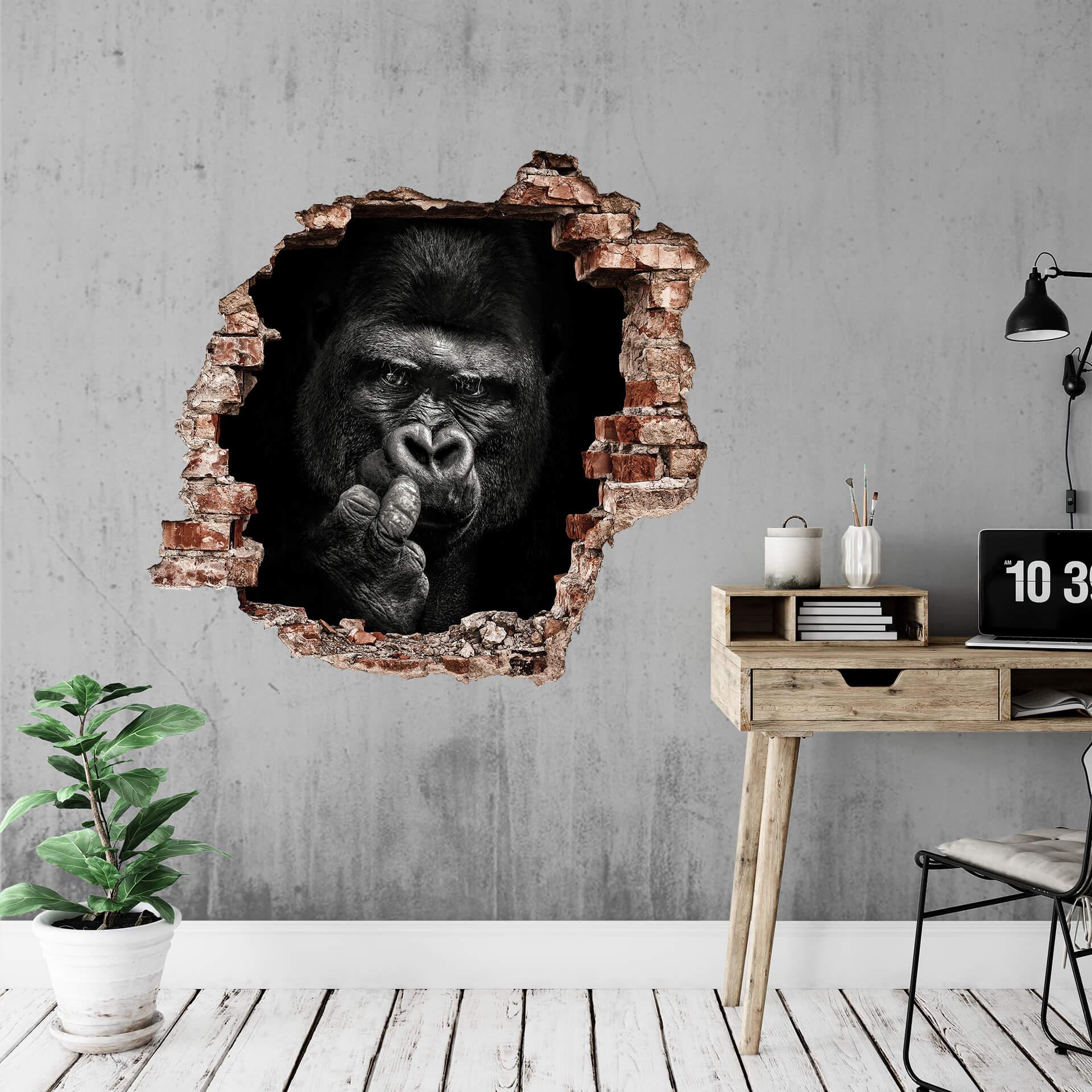 3D Wallsticker havmand - sølvryg