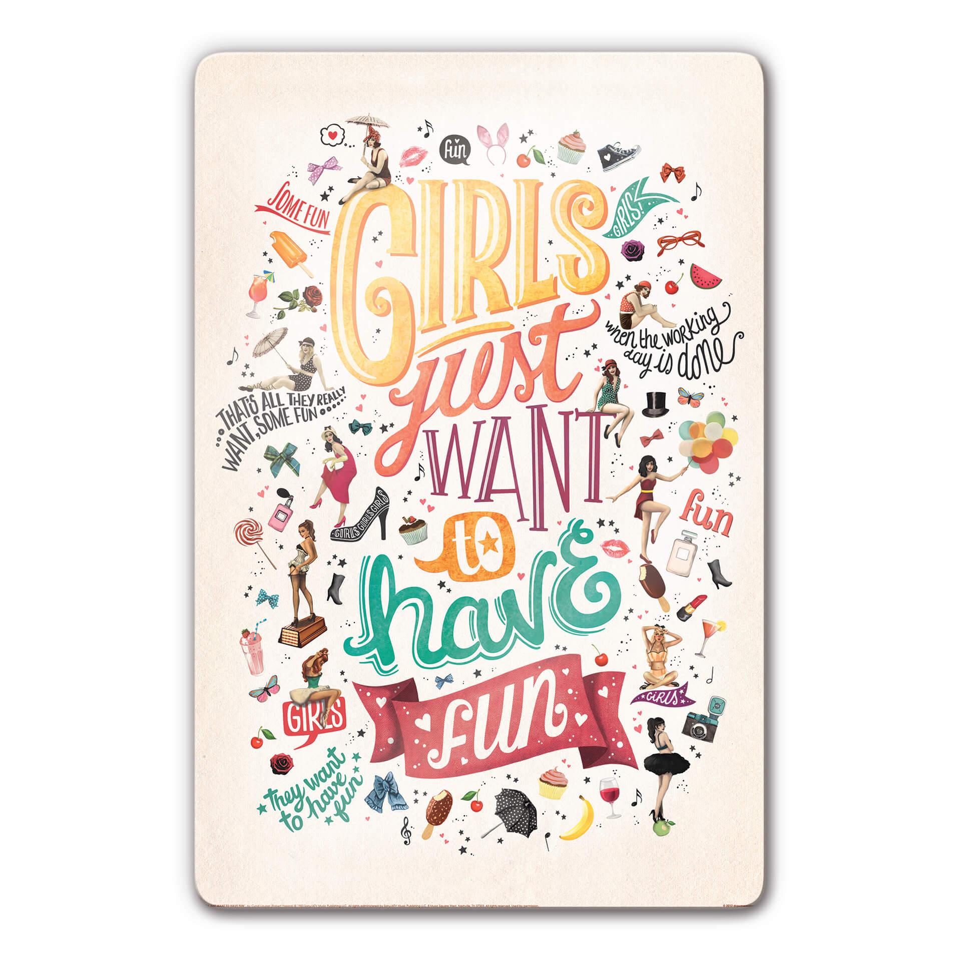 Tableau en verre Tohmé -  Girls just wanna have fun
