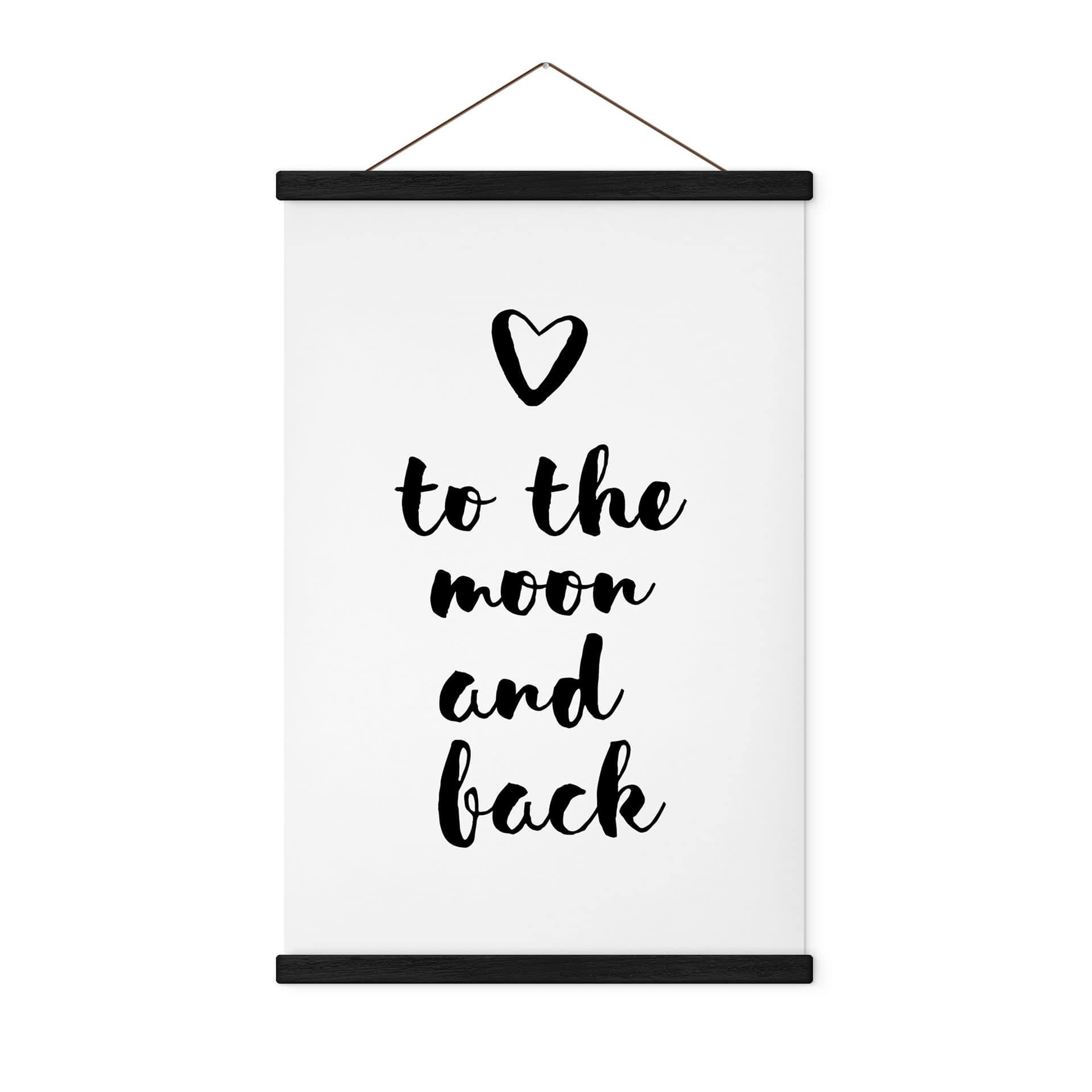 Póster de tela Love to the moon and back
