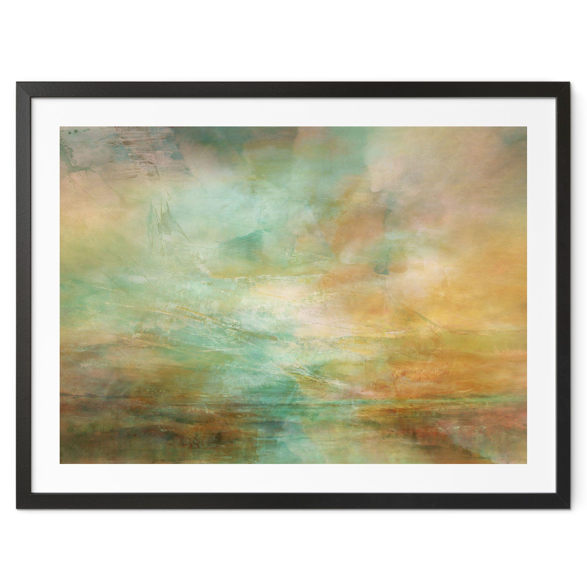 Plakat Turkis-gyldent lys ved havet - Schmucker