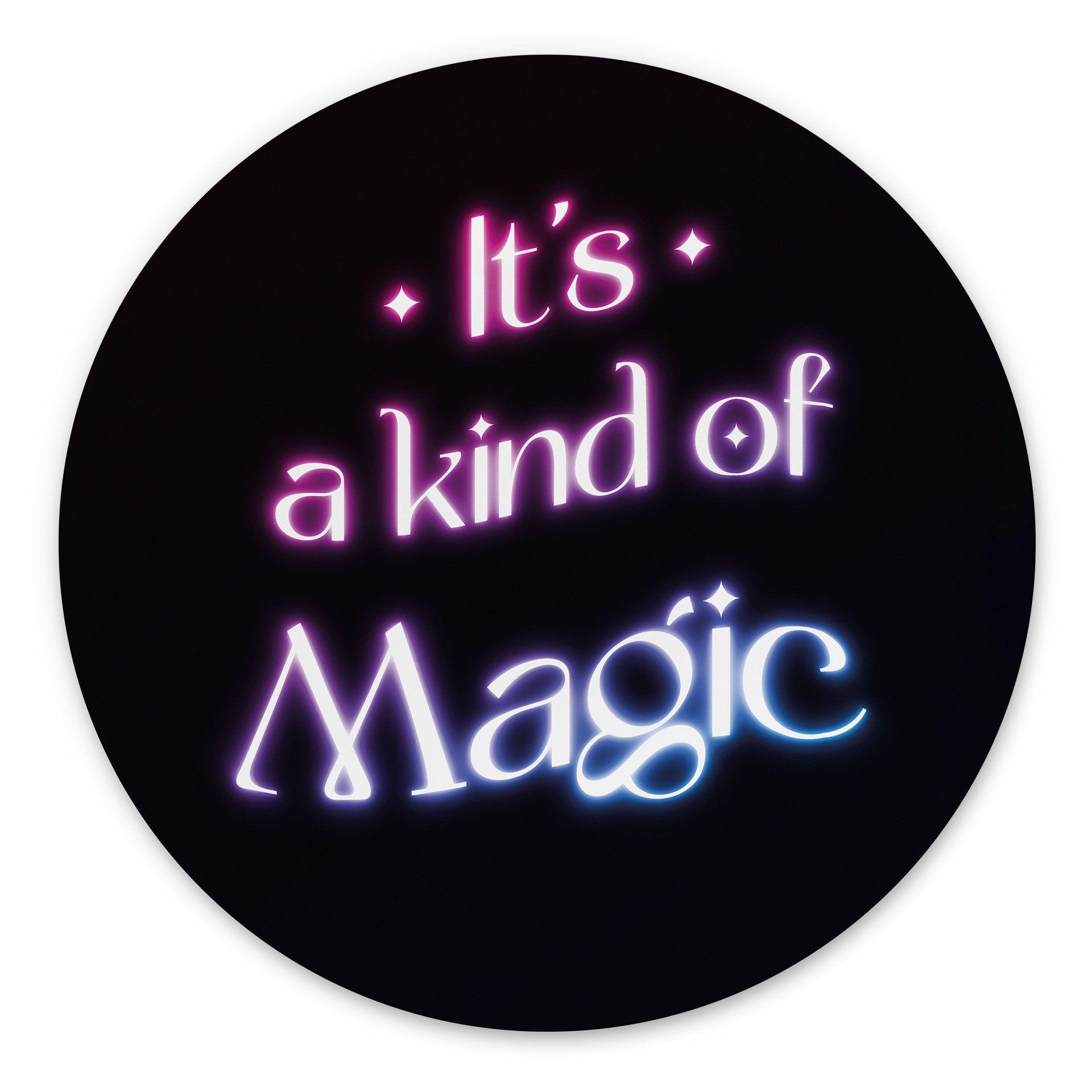 Vægcirkel Songtext - It's a kind of magic – print på aluminium (Alu-Dibond)
