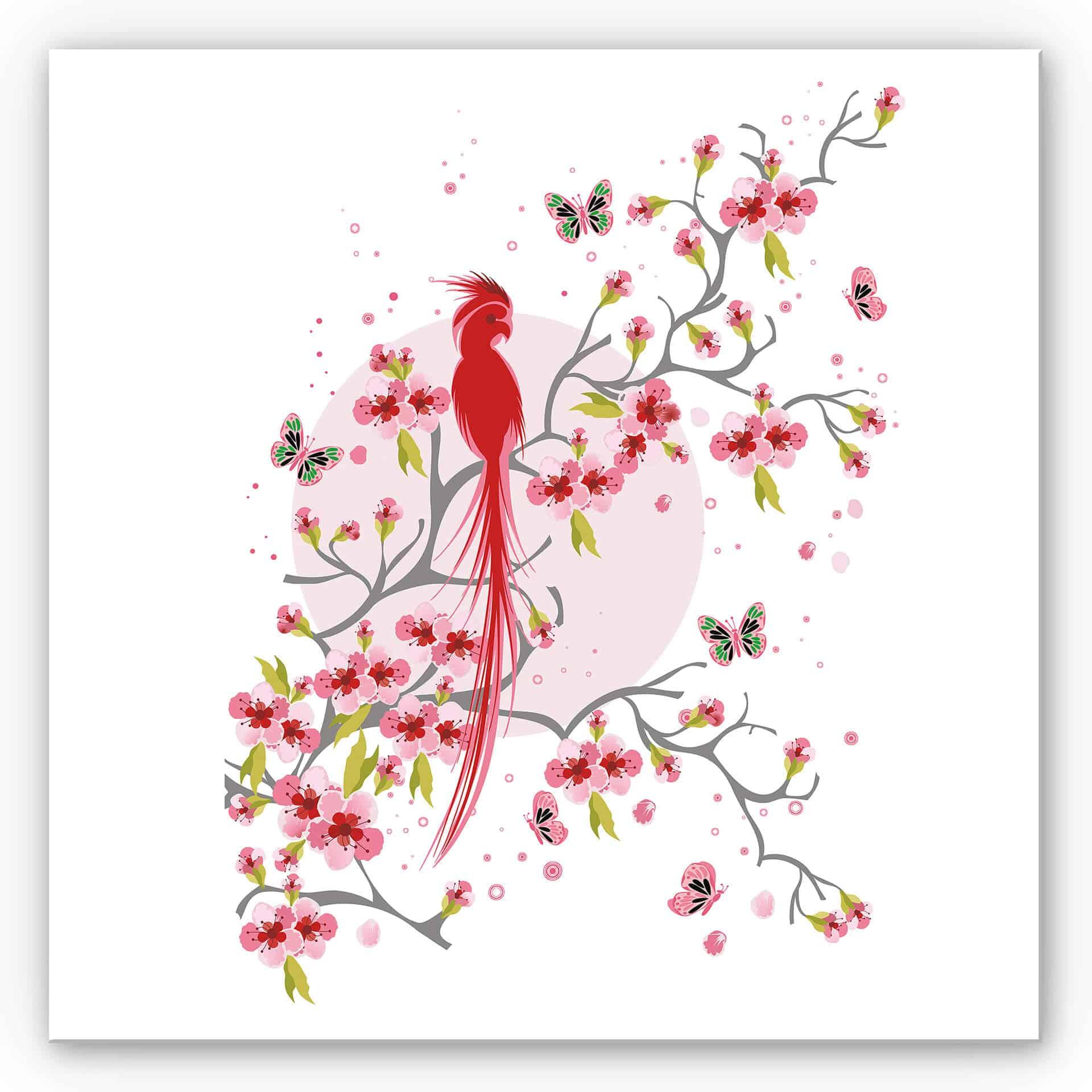 Tableau Forex - Oiseau du paradis - carré