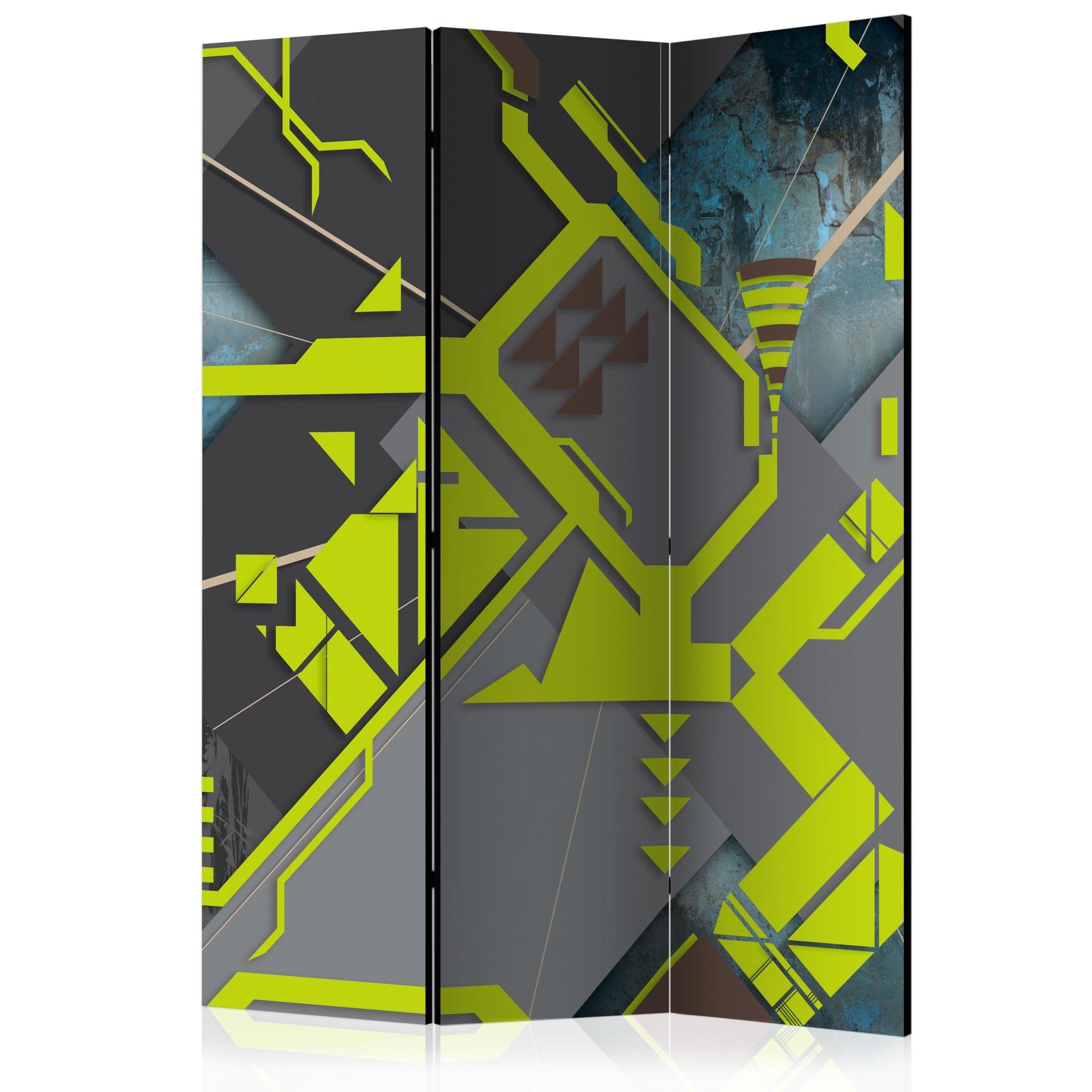 Screen room divider - Trafik labyrint, 3-delt