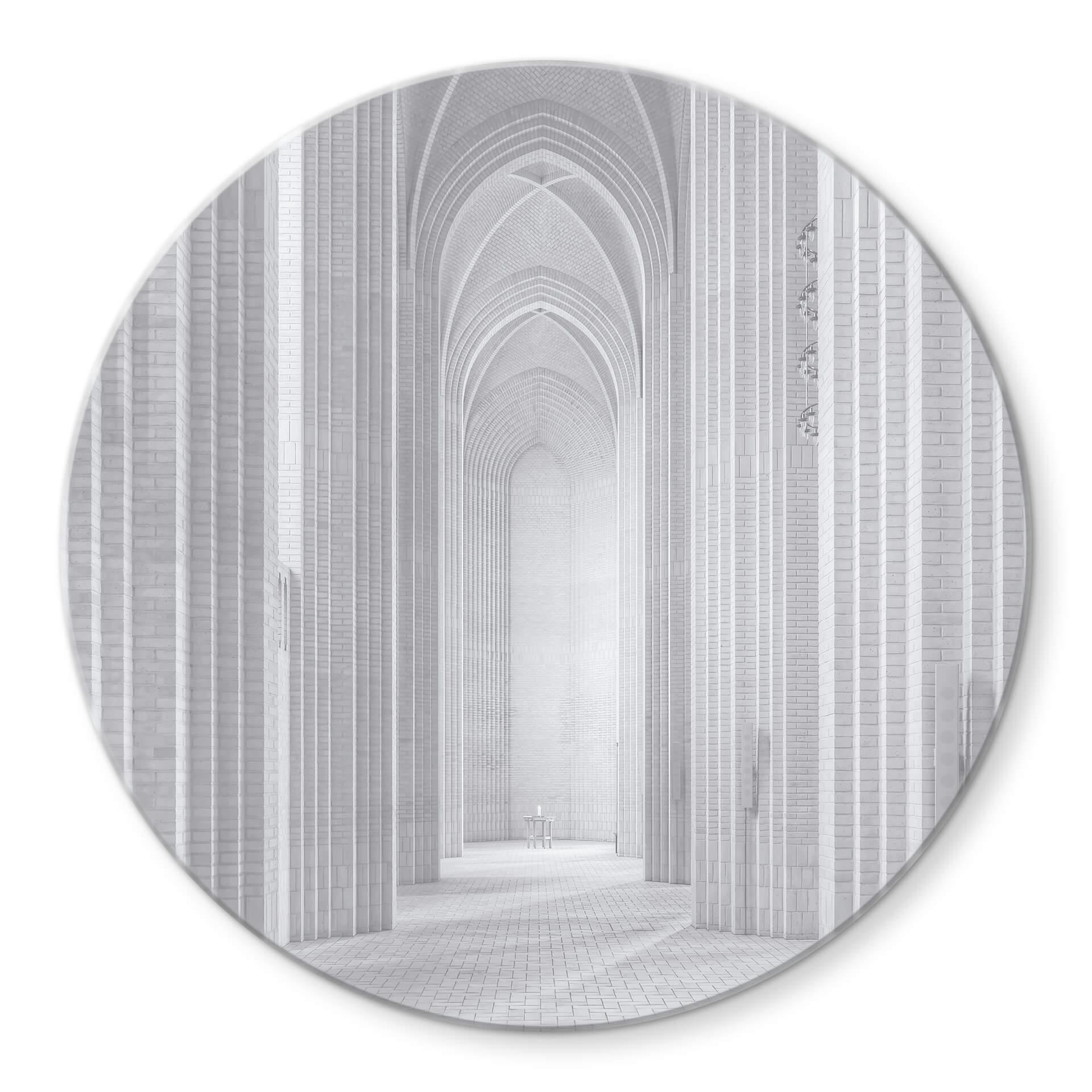 Tableau sur verre Fleckenstein - Église de Grundtvig - Rond
