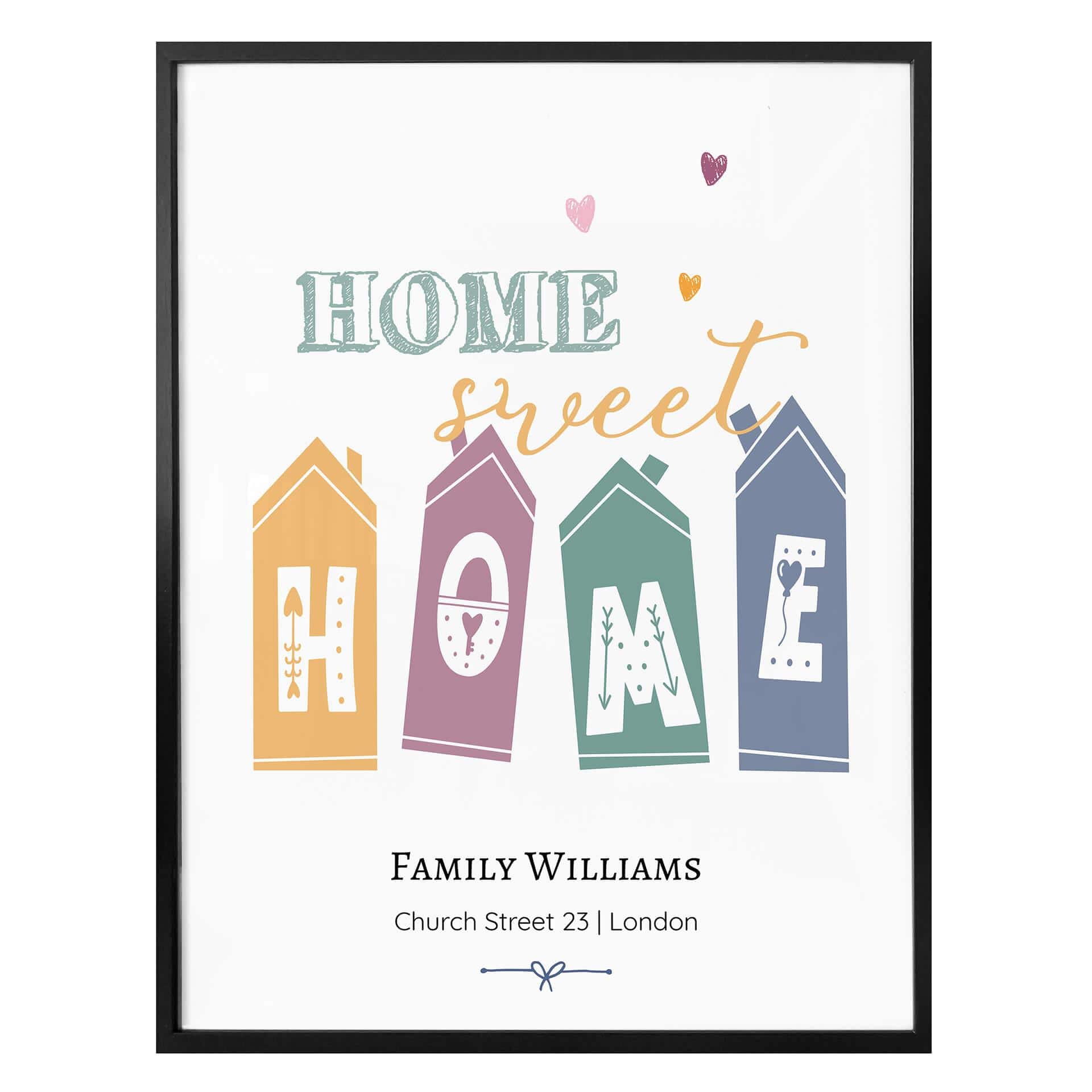 Poster à personnaliser Home sweet home