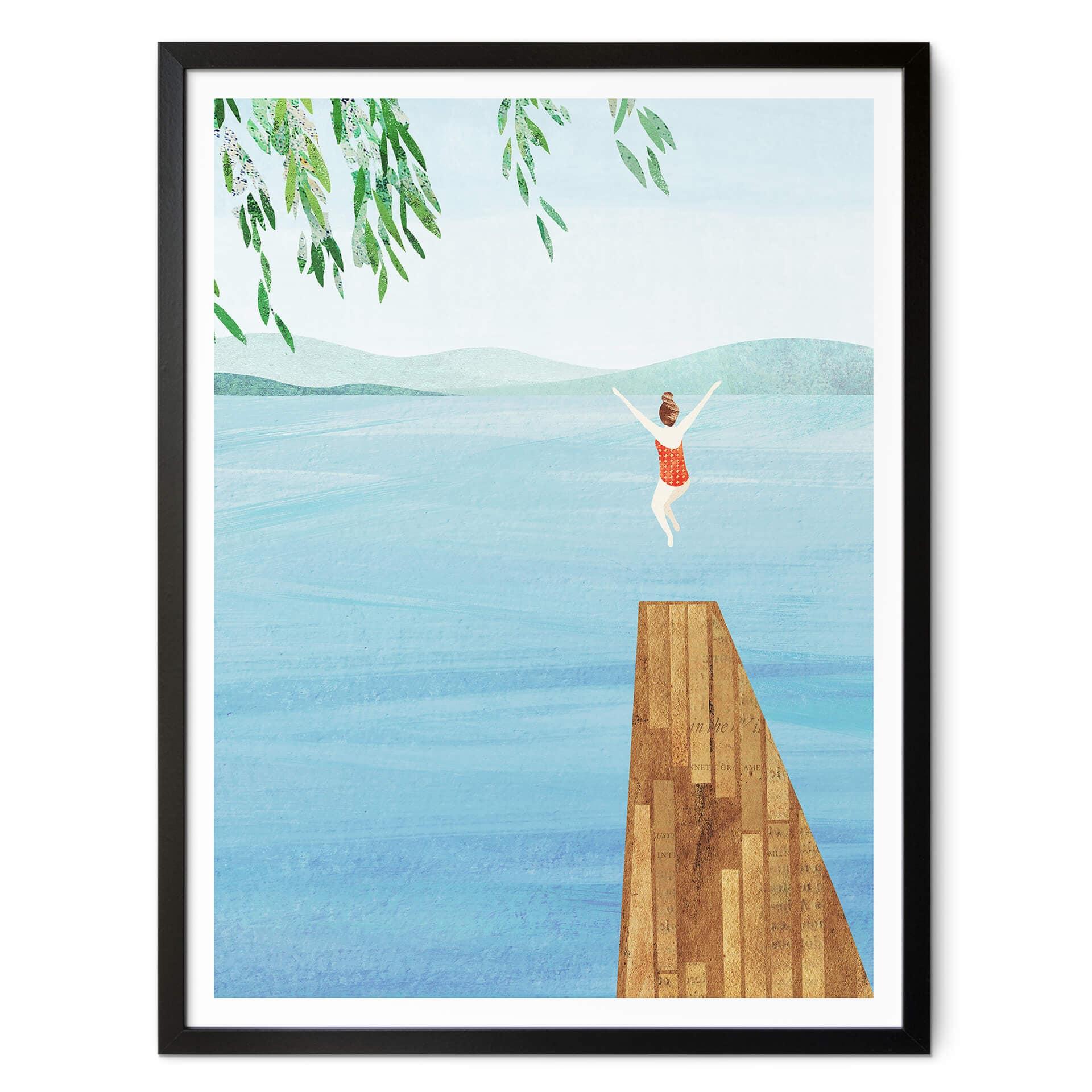 Póster Ríos - Natación salvaje