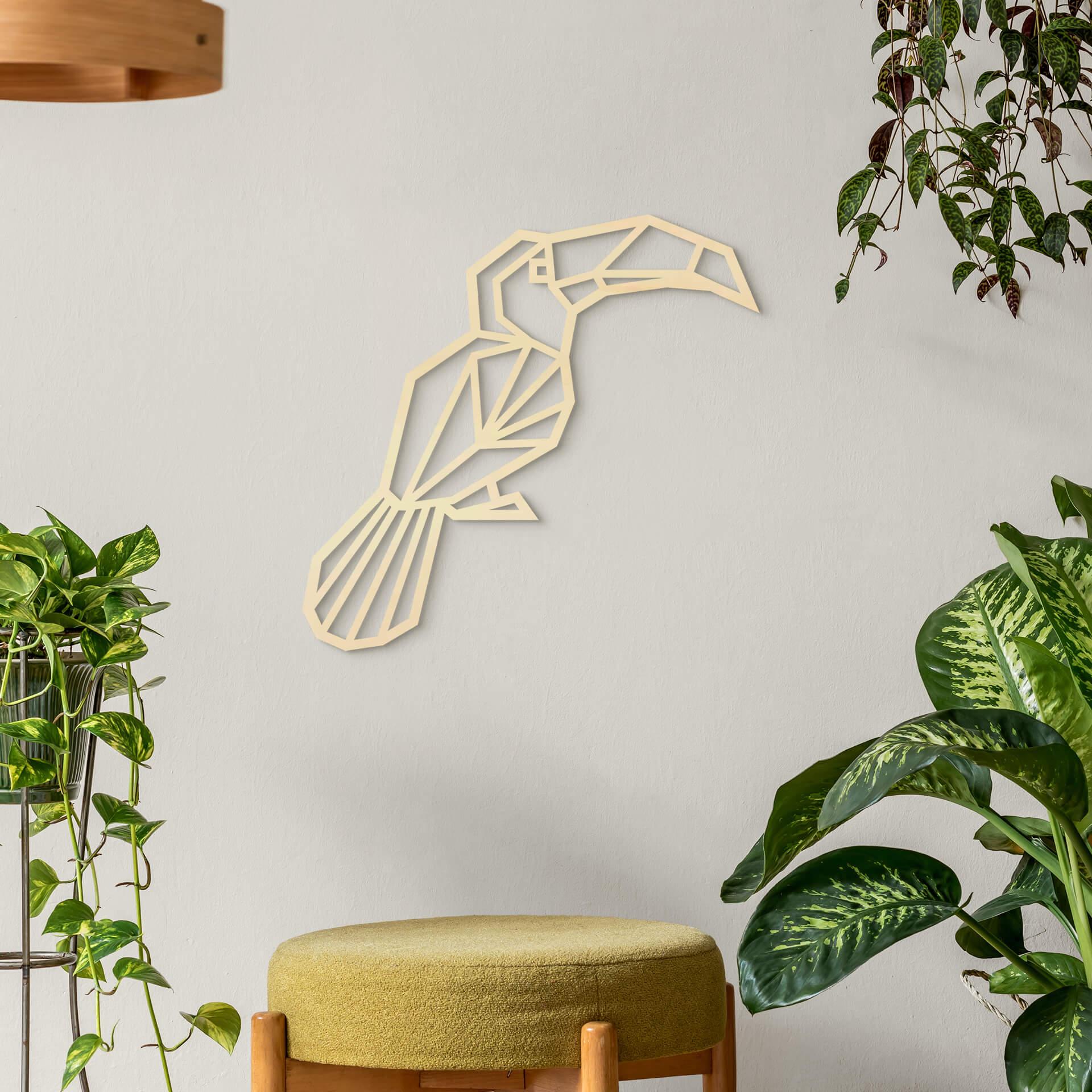 Arte en madera de álamo - Origami tucán