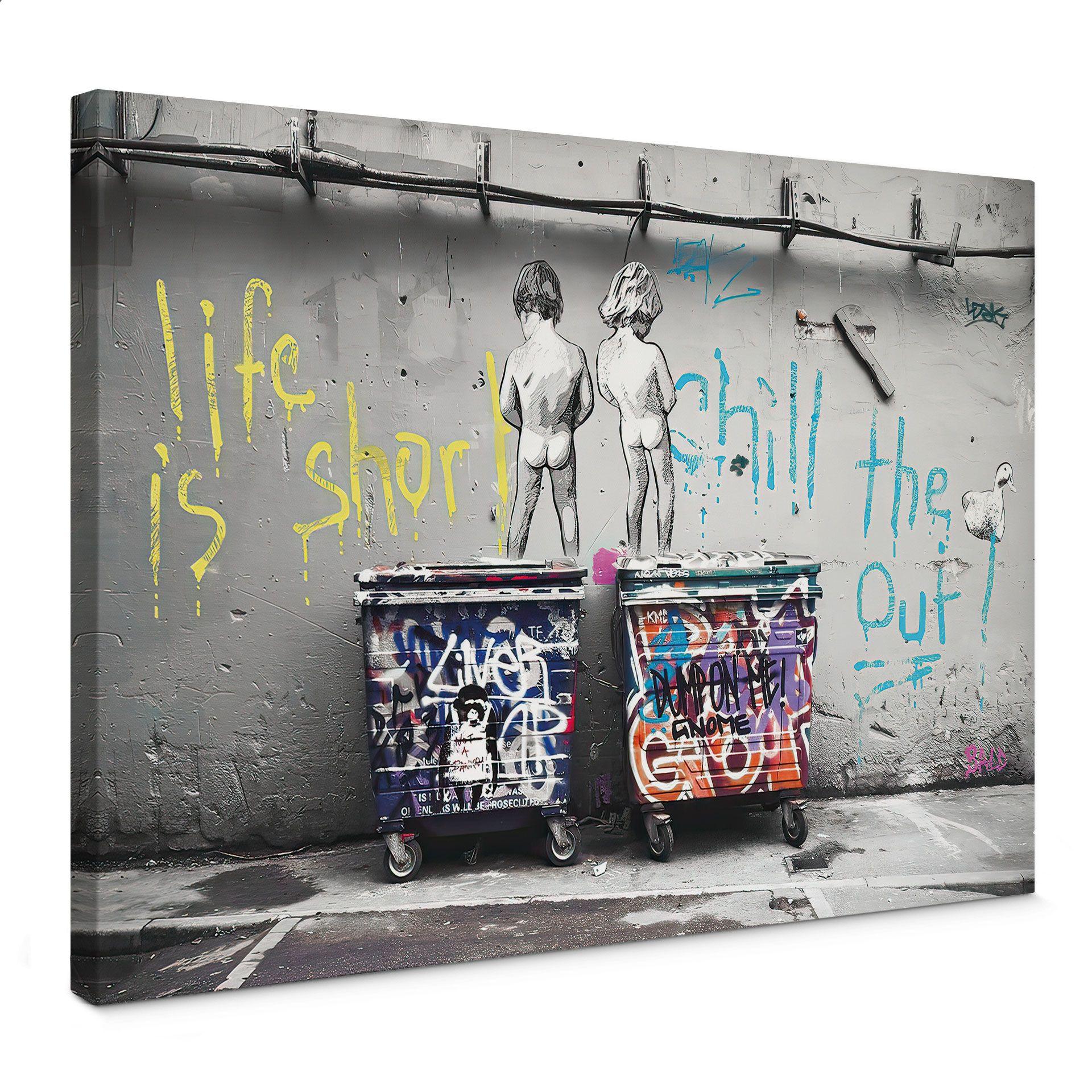 Canvasbillede Banksy - Life is short