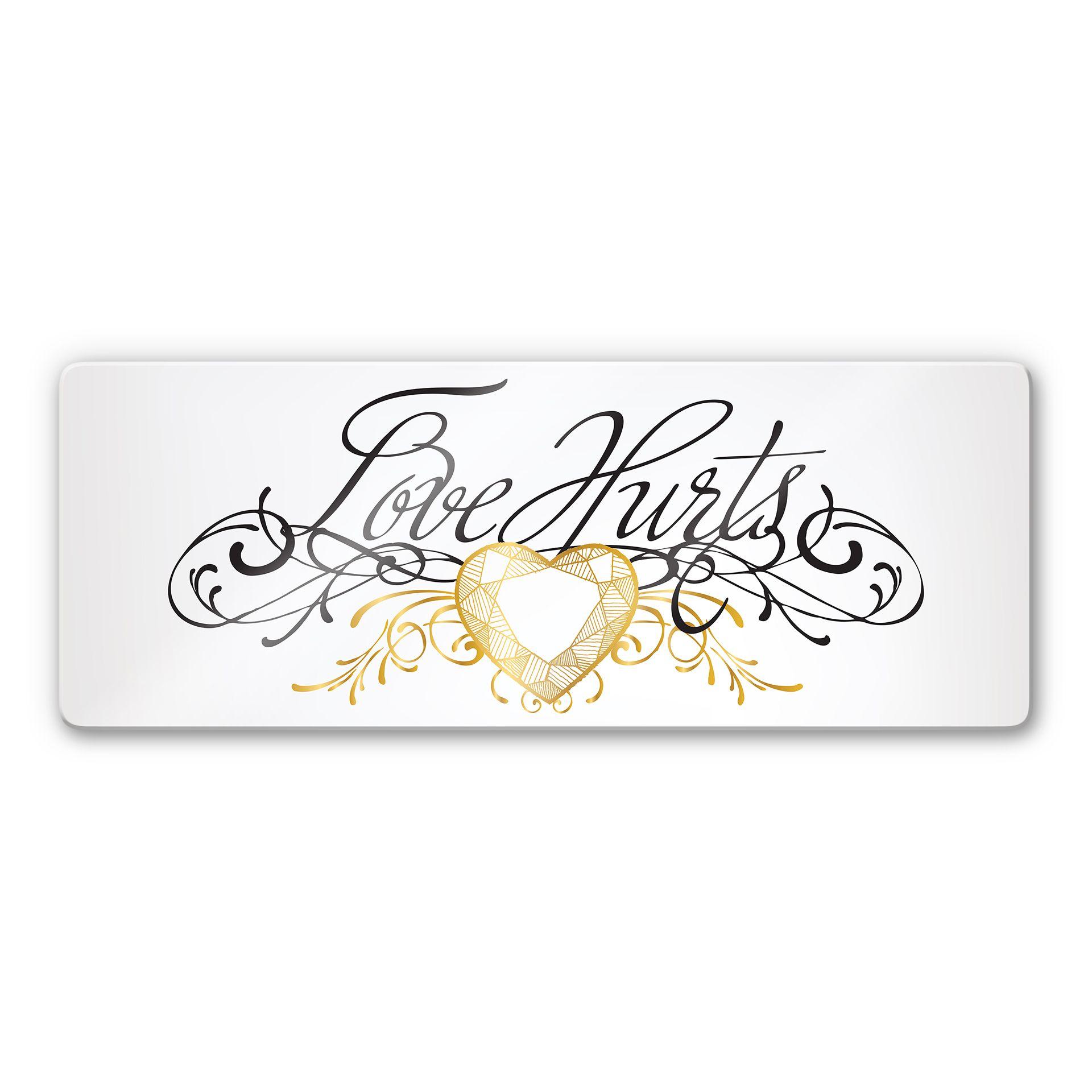 Tableau en verre - LA Ink - Love hurts