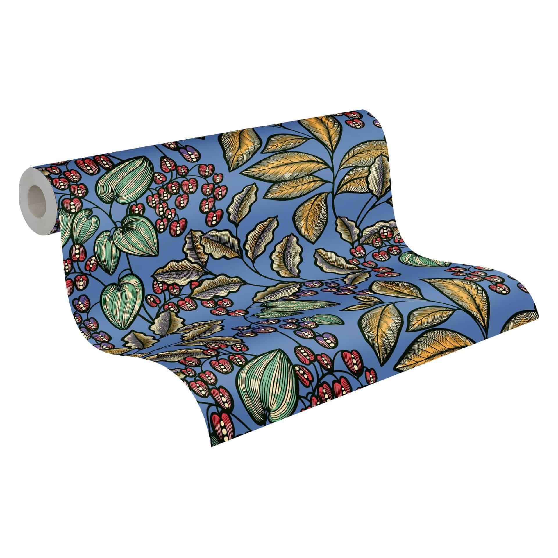 Architects Paper Floral Impression - Papier peint intissé fleuris, bleu