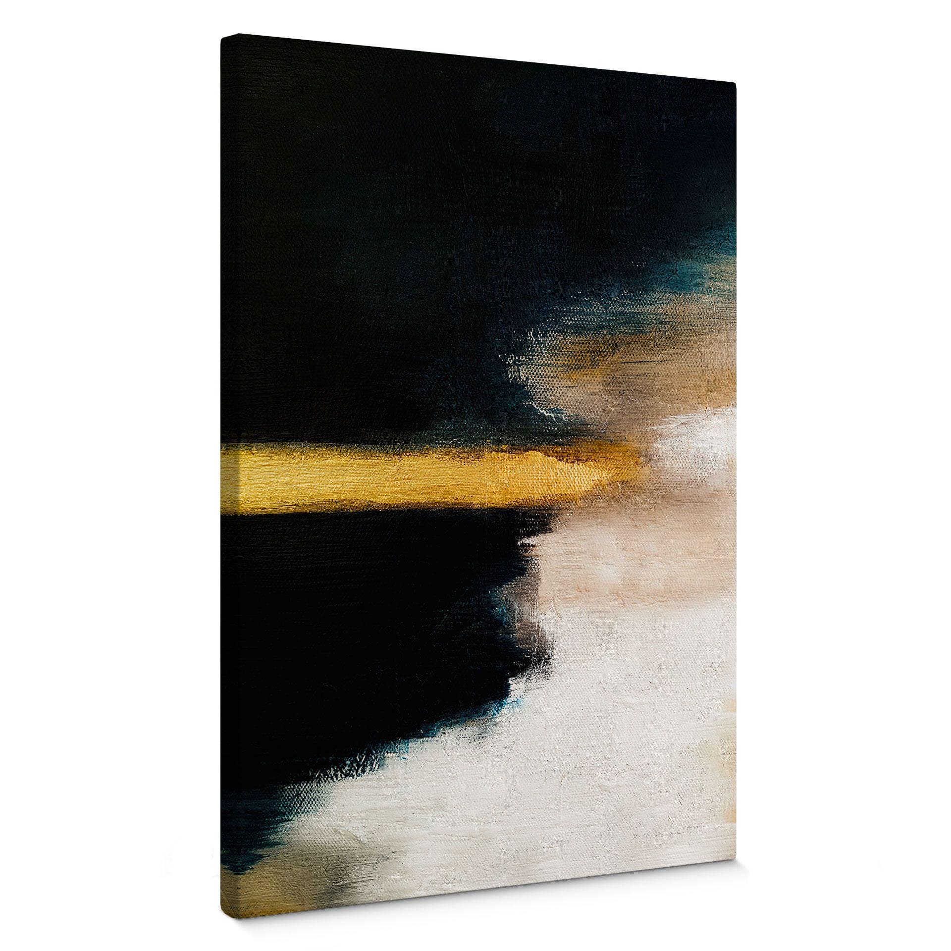Lienzo Arte Abstracto - Pinceladas Oro y Negro - Haniff