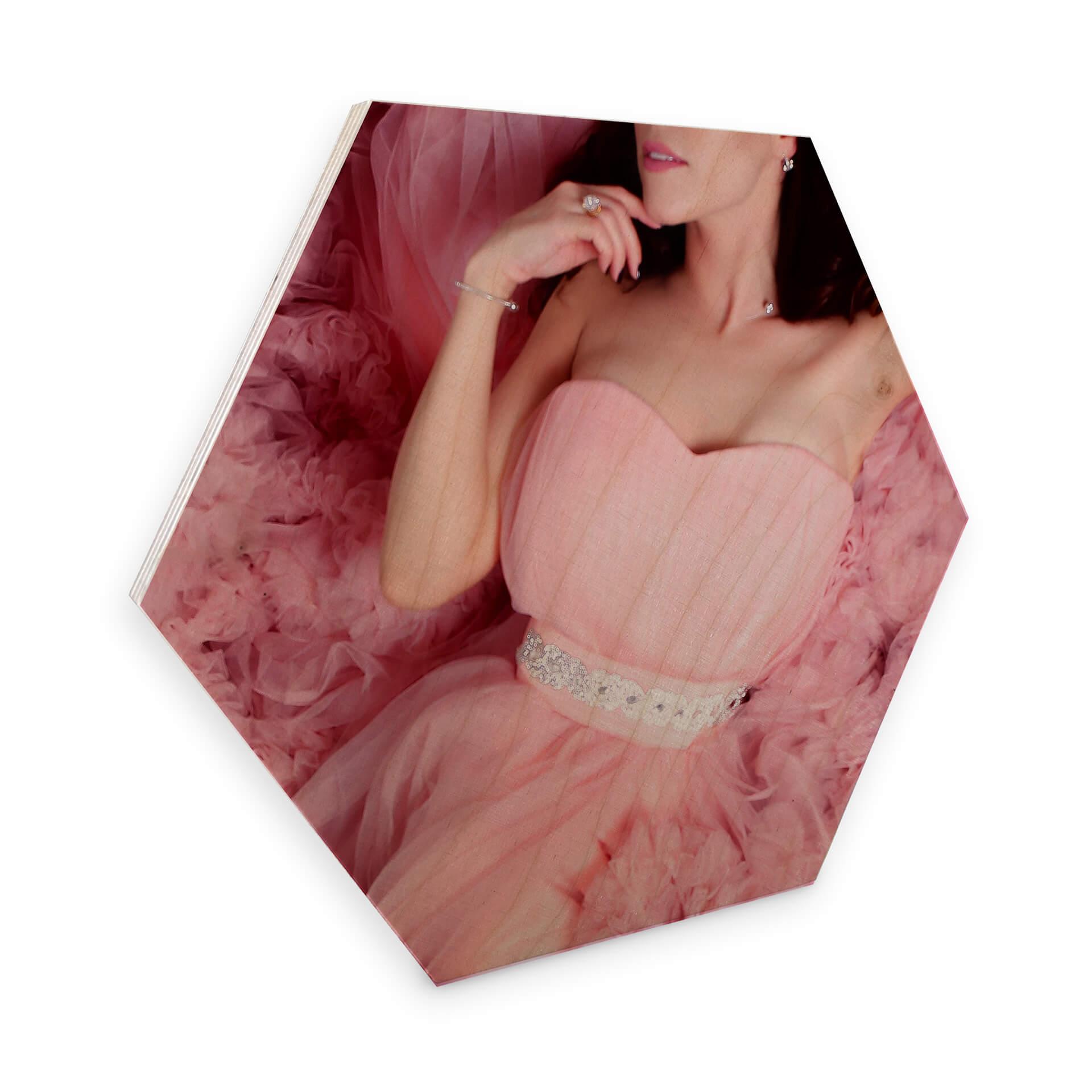 Hexagon Hout - Pink Dress