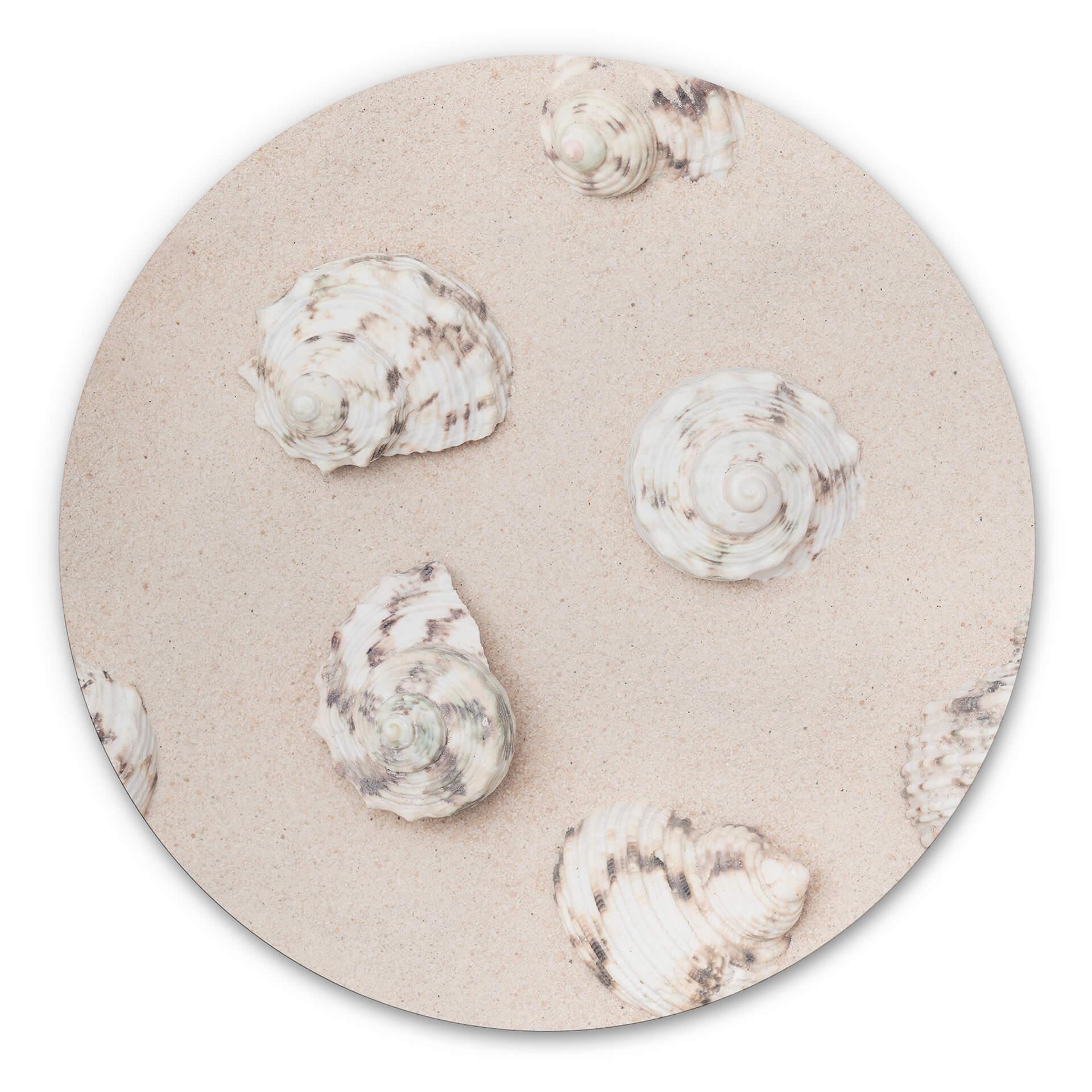 Tableau sur alu-Dibond rond 1X Studio - Sur la plage