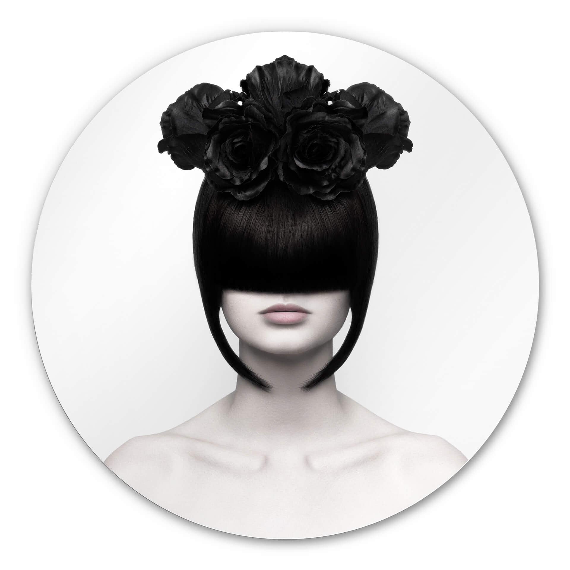 Tableau en Alu-Dibond Nemcekova - Black Widow - Rond