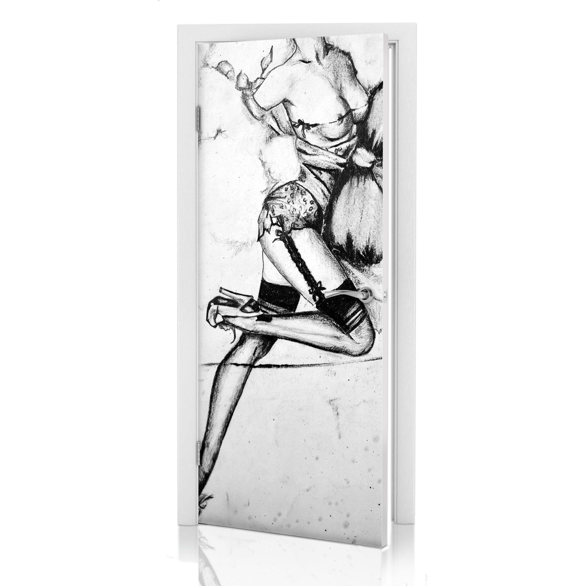 Türdesign Verführerisches Pin-up 91x200 cm