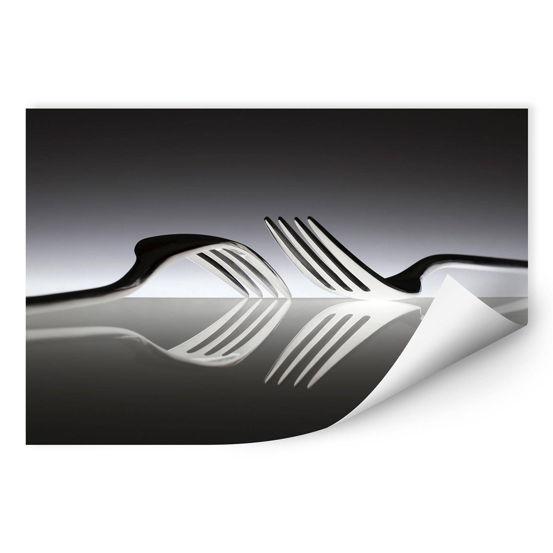 Zelfklevende Poster De Kogel - Silverware Reflection