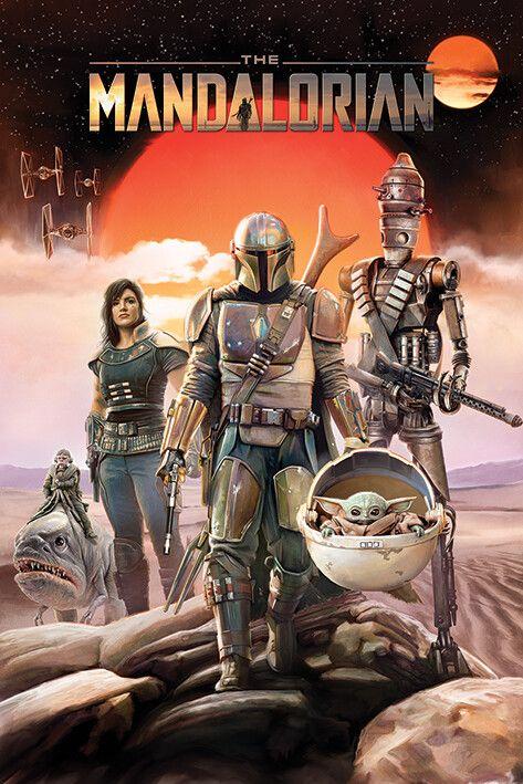 Poster, Film poster Star Wars - The Mandalorian - Group 61x91,5 cm