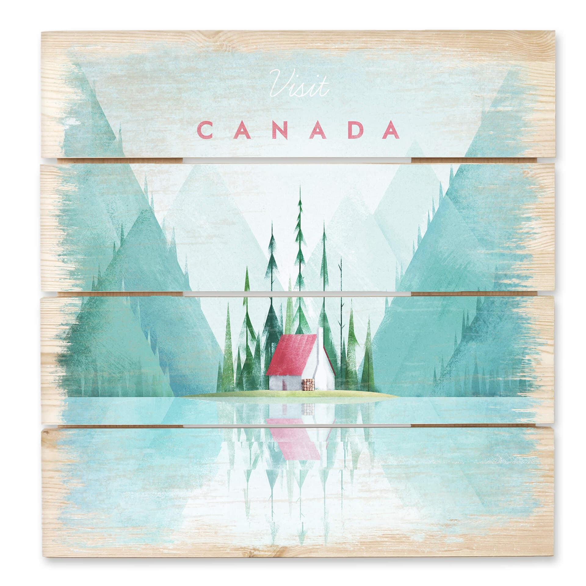 Cuadro de madera Rivers - Canada - 40x41,5 cm