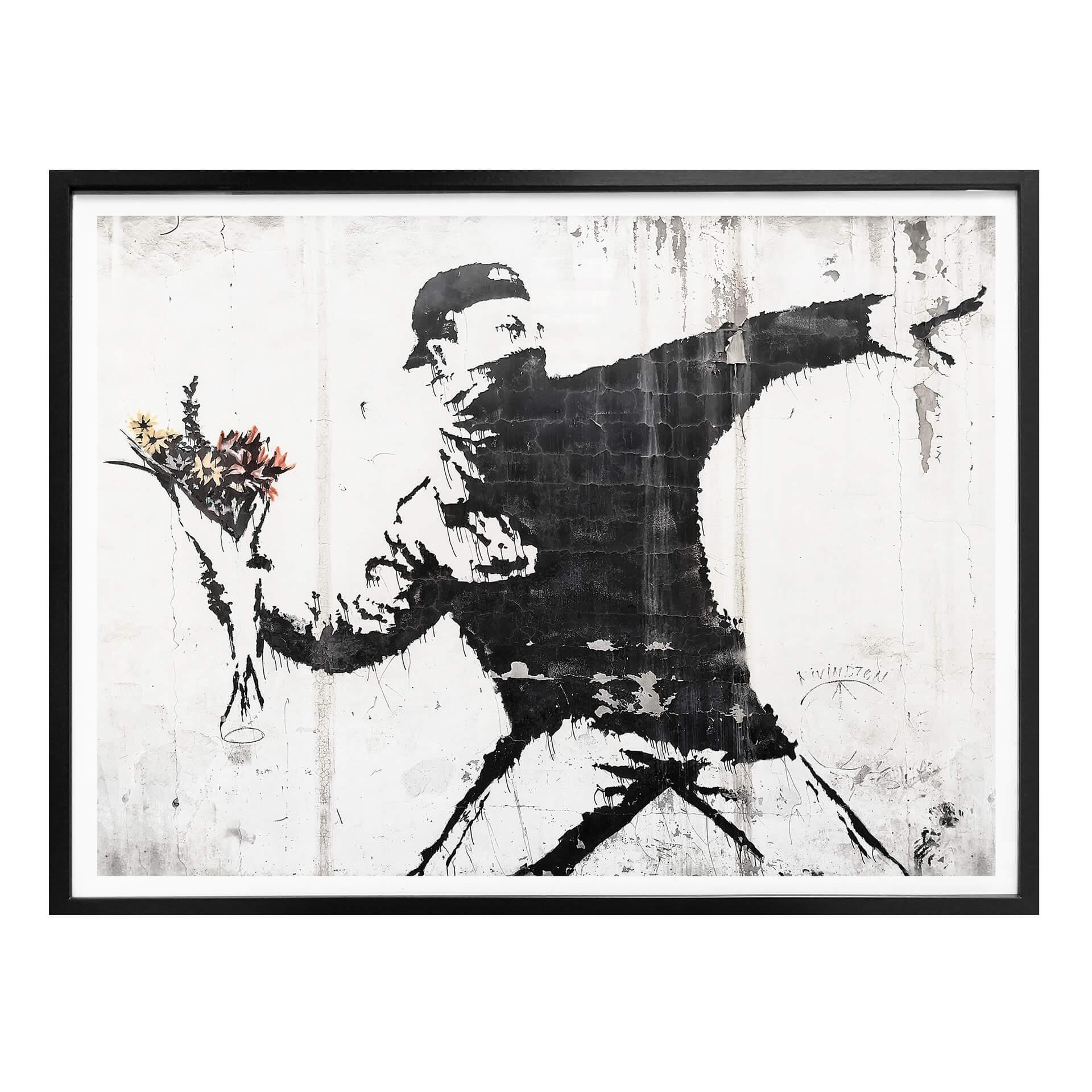 Plakat - Banksy - Flower Thrower