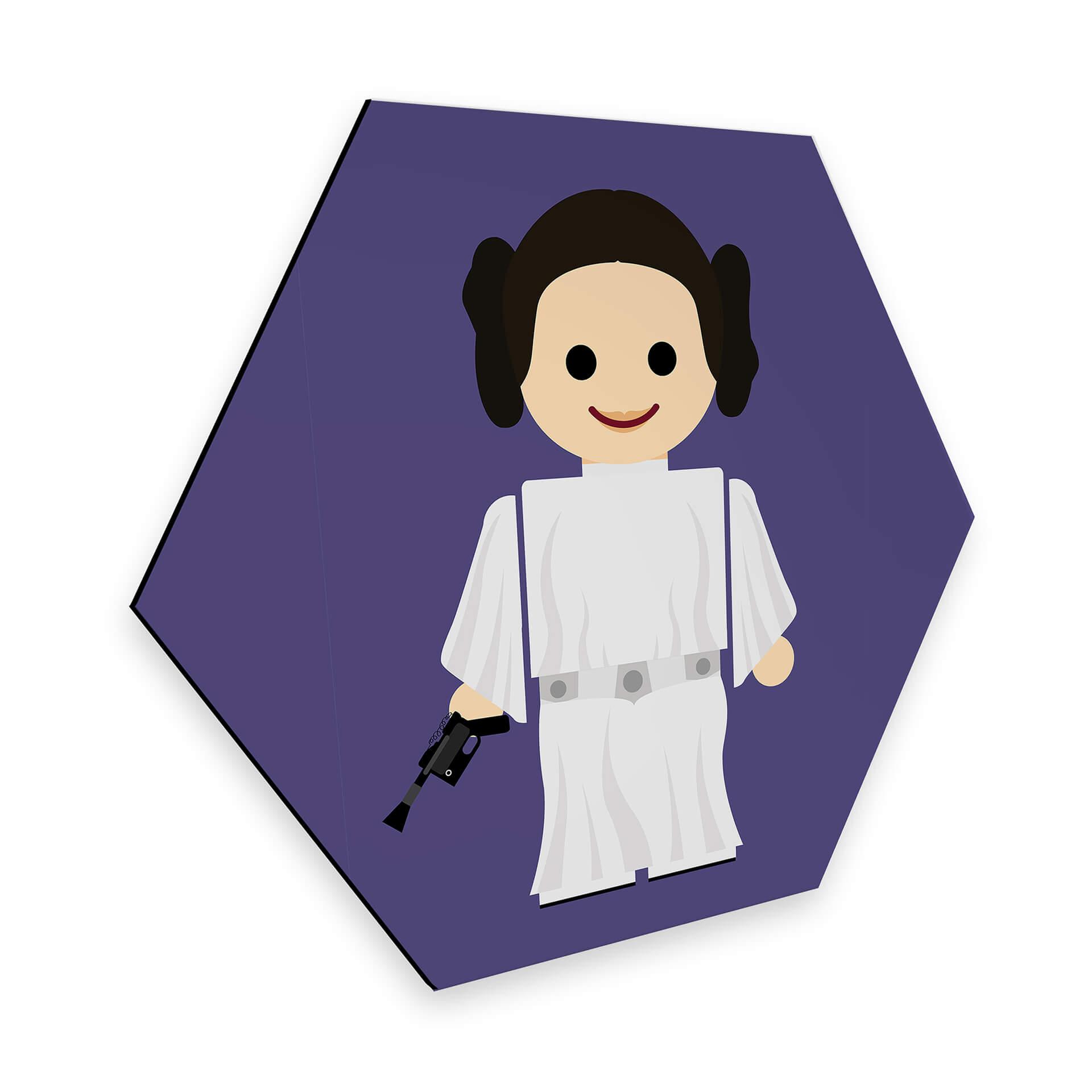 Hexagon Alu-Dibond Gomes - Princess Leia