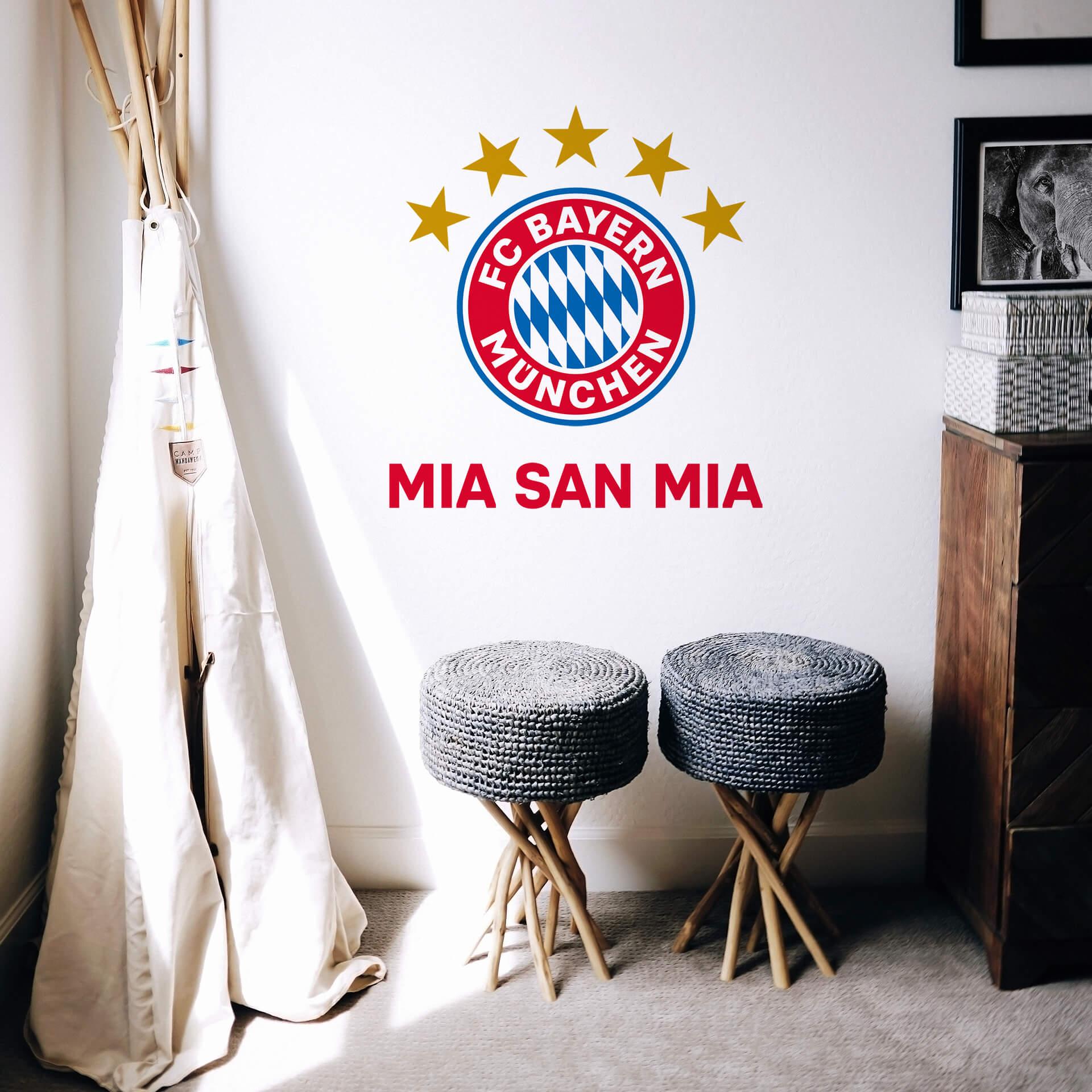 Muursticker Bayern München - Mia San Mia