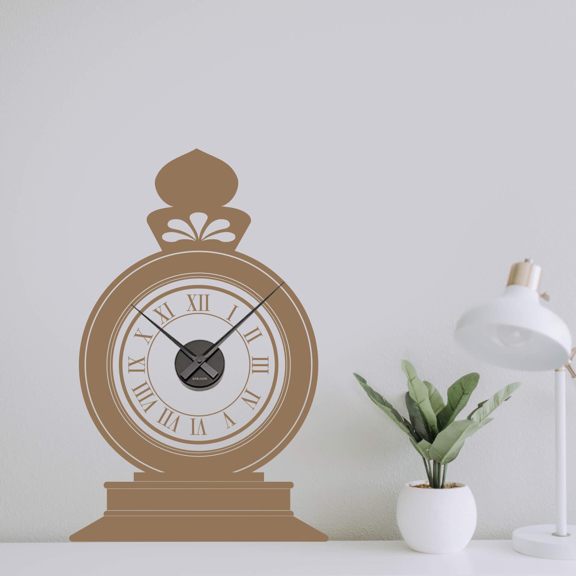Wandtattoo Standuhr - 51x78 cm