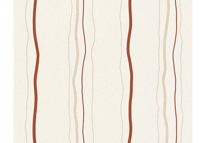 Livingwalls Tapet Avenzio 7 Rød, Cremet, Beige