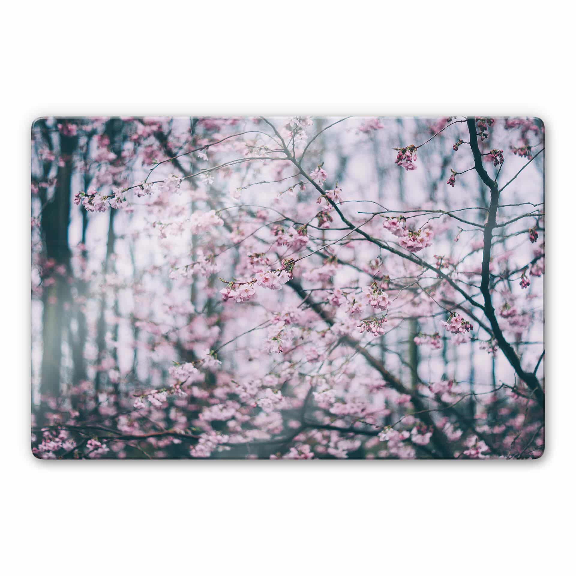 Tableau sur verre - Pink Flower Dream 03