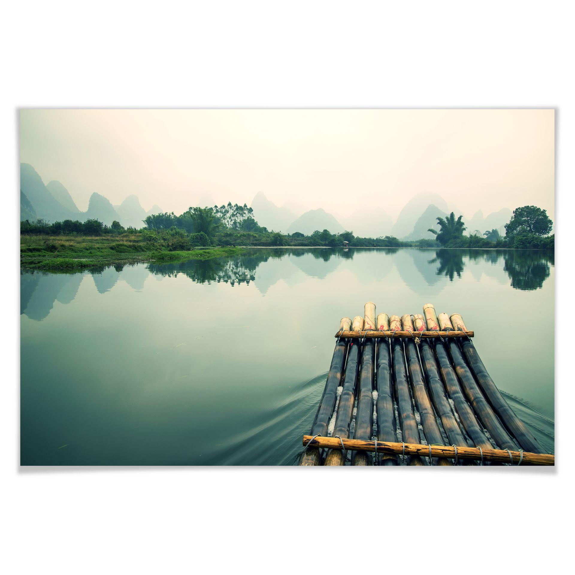 Poster - Descente sur le fleuve en Chine